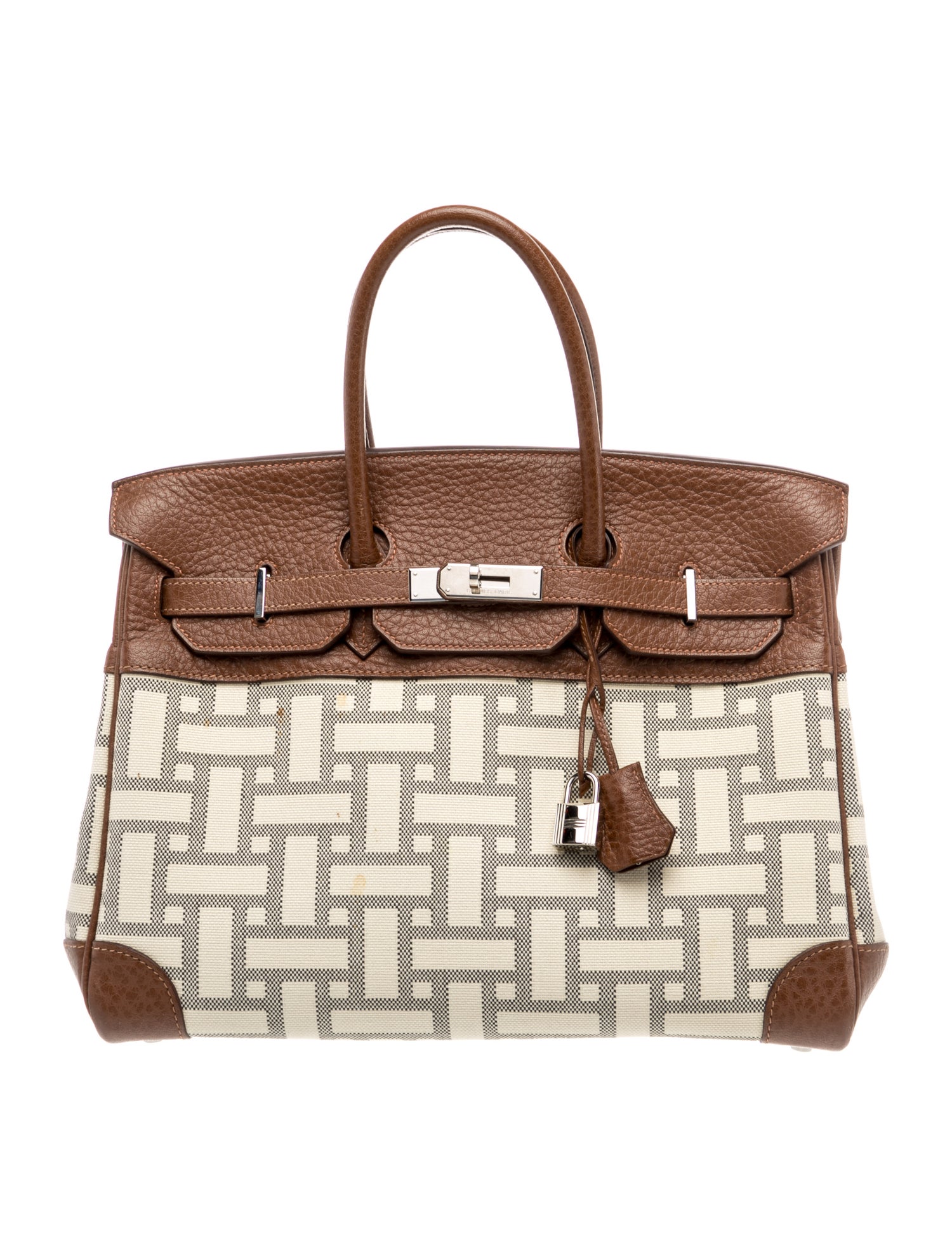 Hermès Toile H Canvas & Buffalo Mosaique Birkin 35