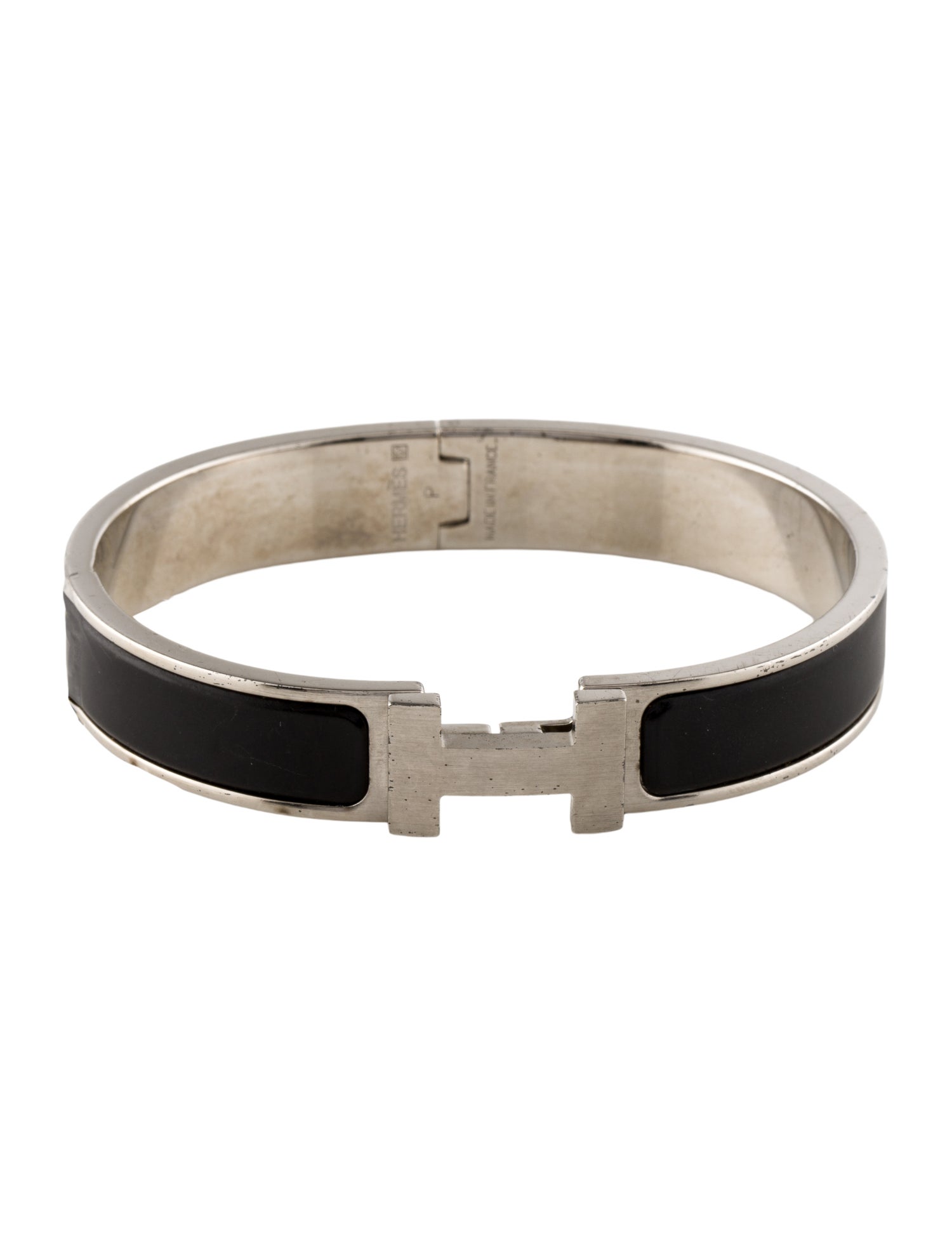 Hermès Enamel Clic HH Bangle Bracelet