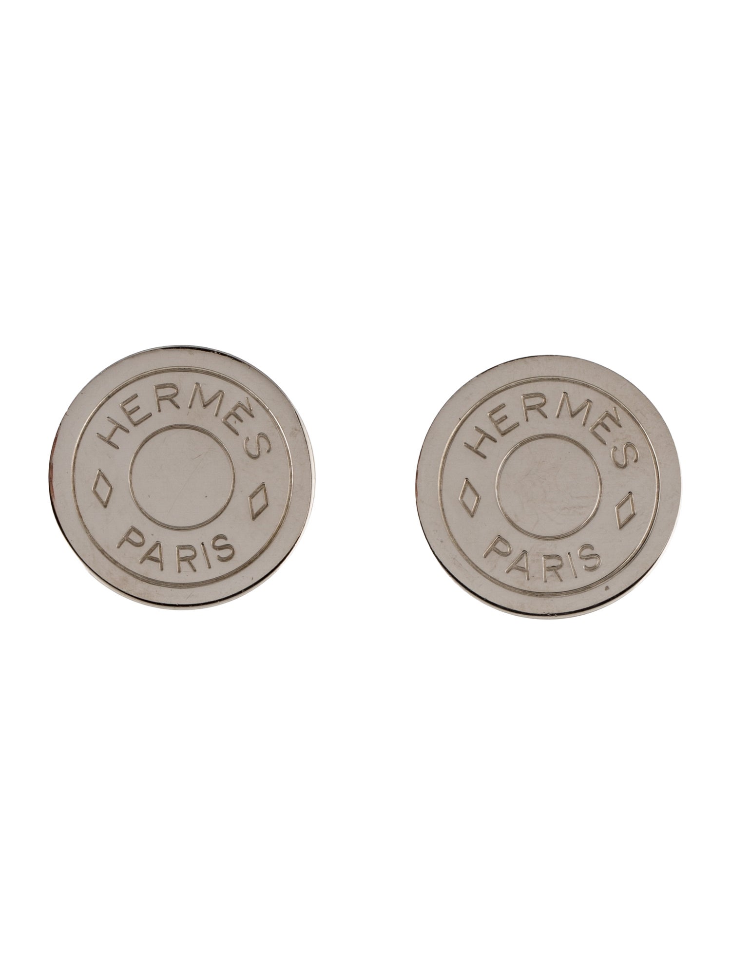 Hermès Vintage Clou De Selle Clip-On Earrings