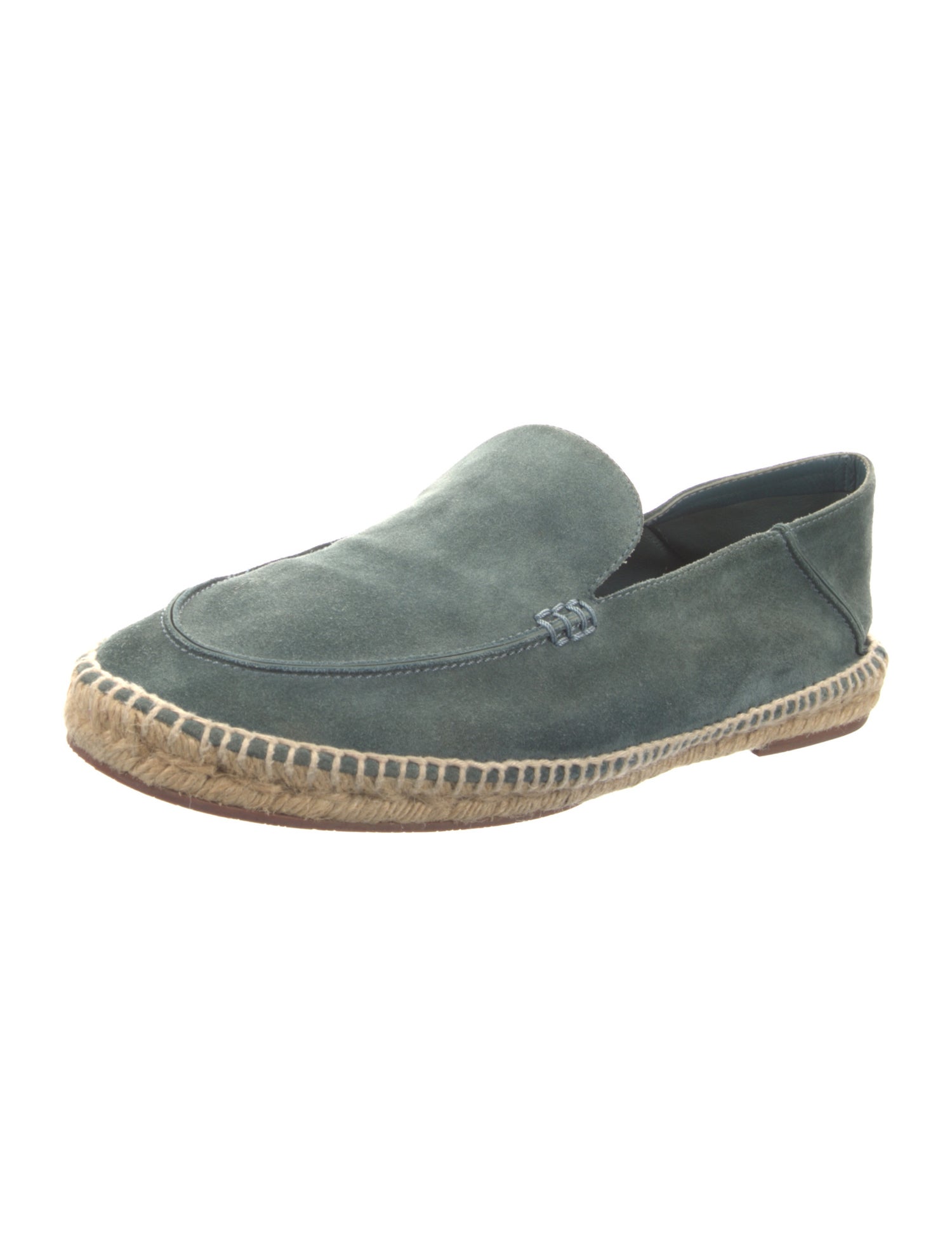 Loro Piana Suede Whipstitch Trim Espadrilles