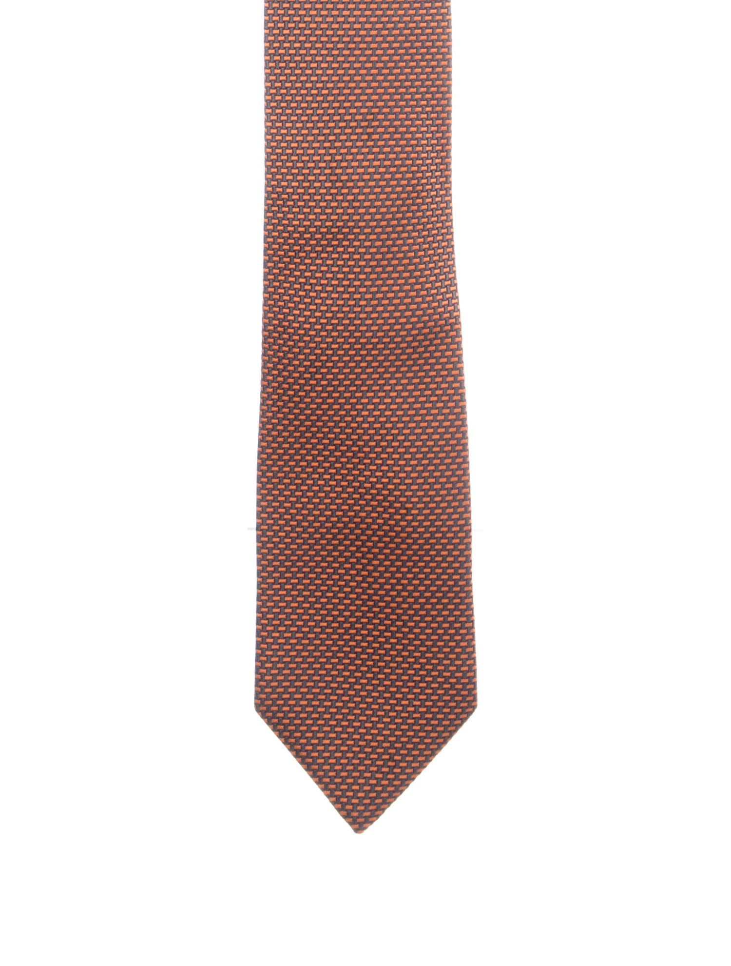 Hermès Orange Pattern Tie