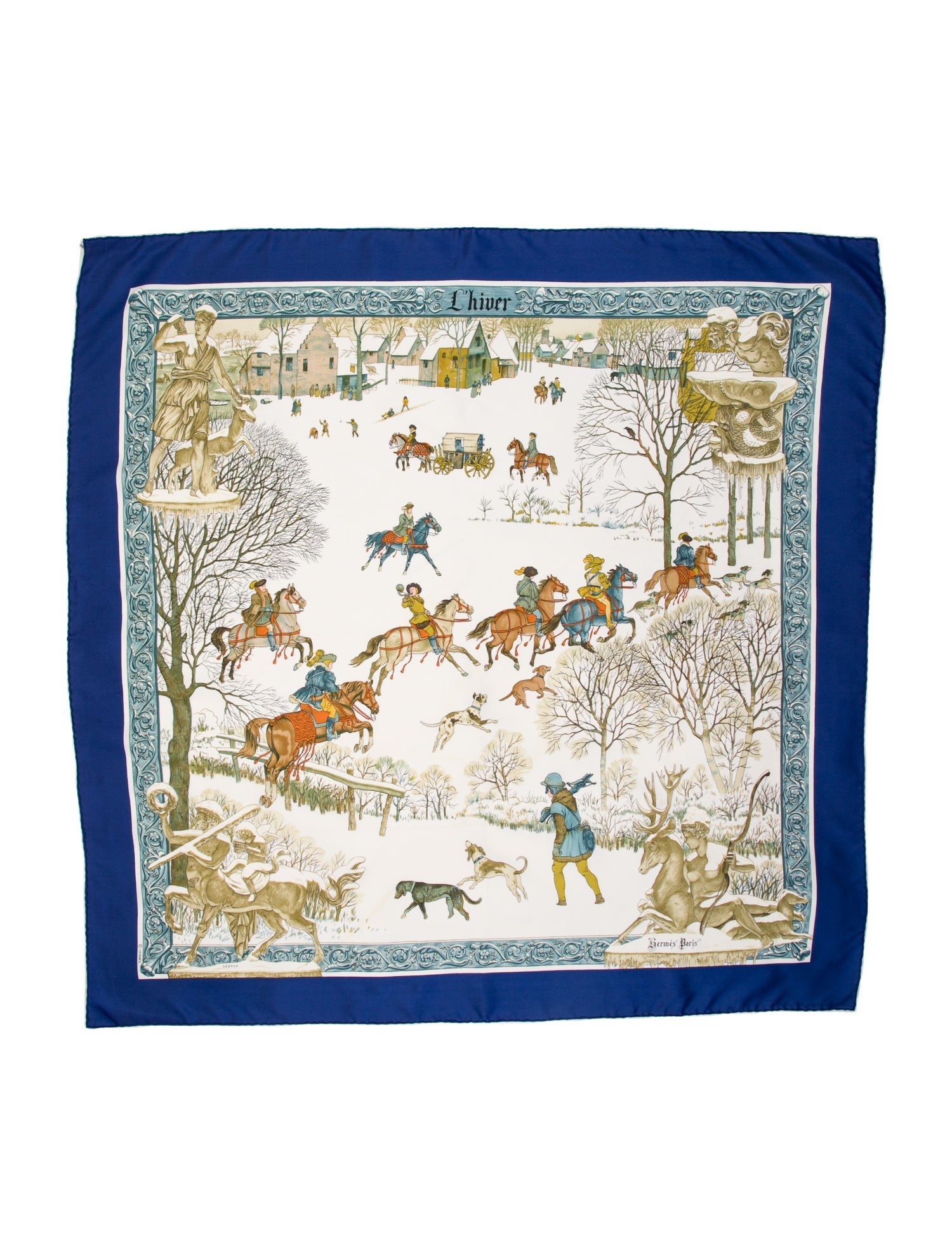 Hermès L'Hiver Silk Scarf
