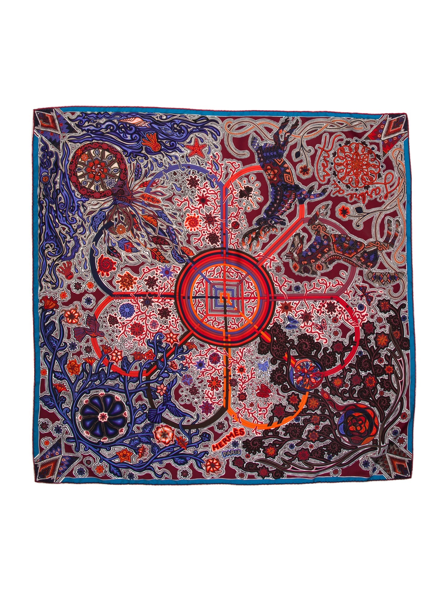 Hermès L'Arbre du Vent Silk Scarf