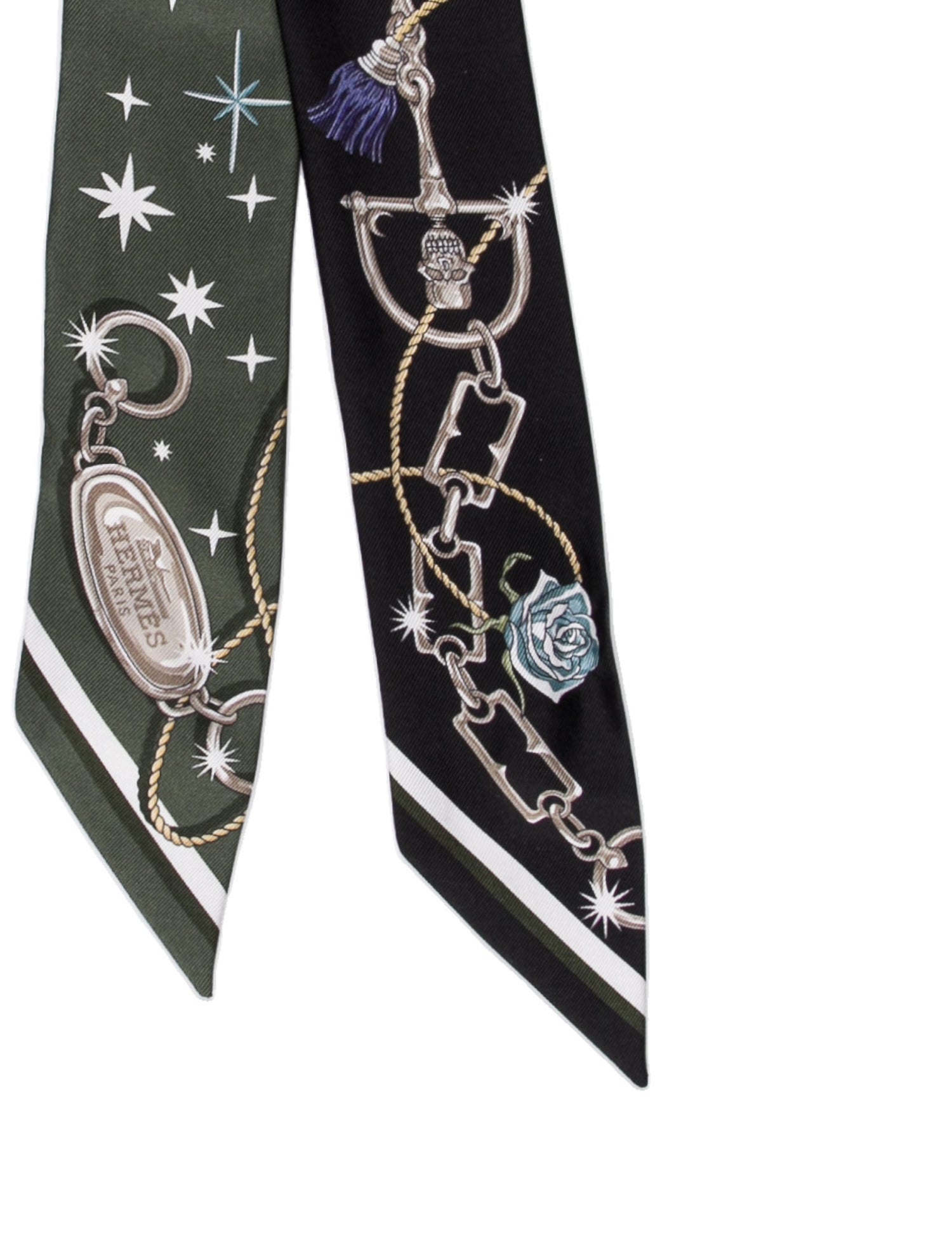 Hermès C'est La Fete Silk Twilly Scarf