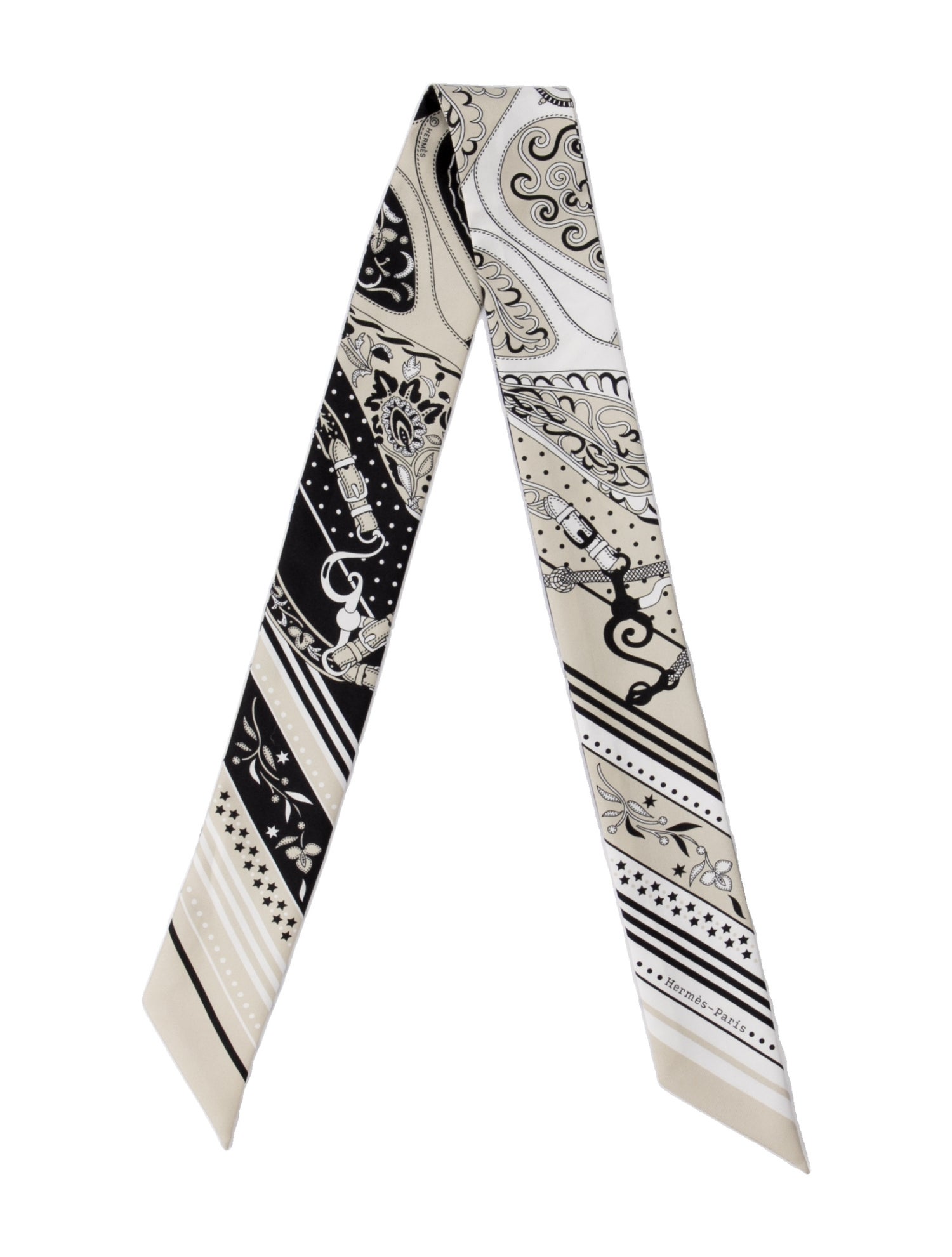 Hermès Festival des Amazones Silk Twilly Scarf