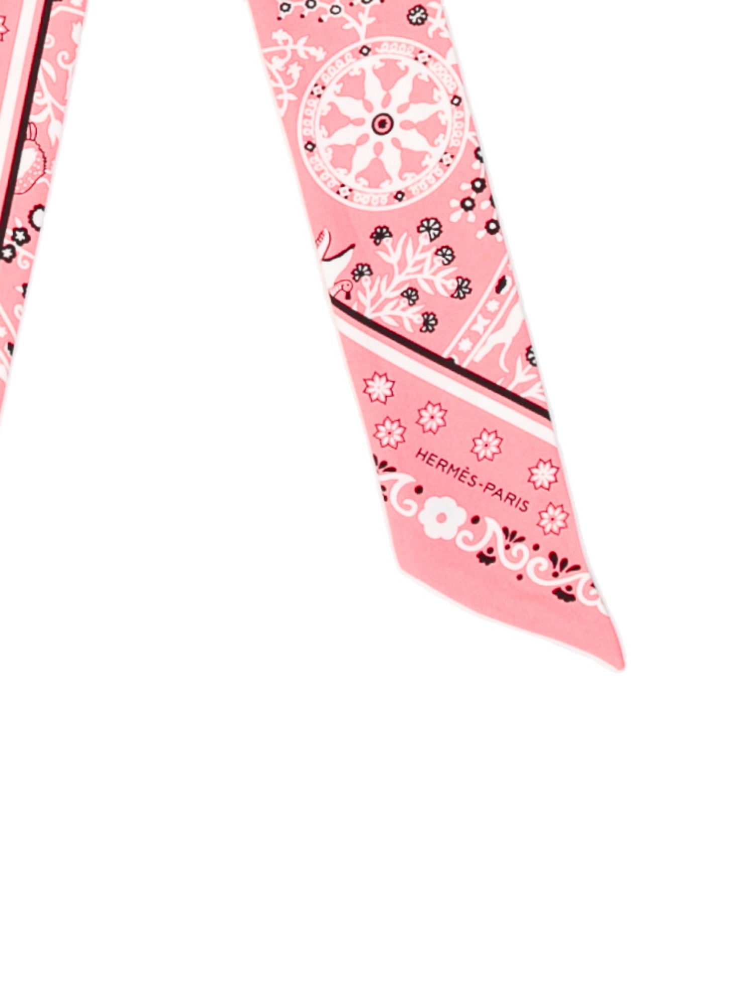 Hermès Peuple du Vent Silk Twilly Scarf