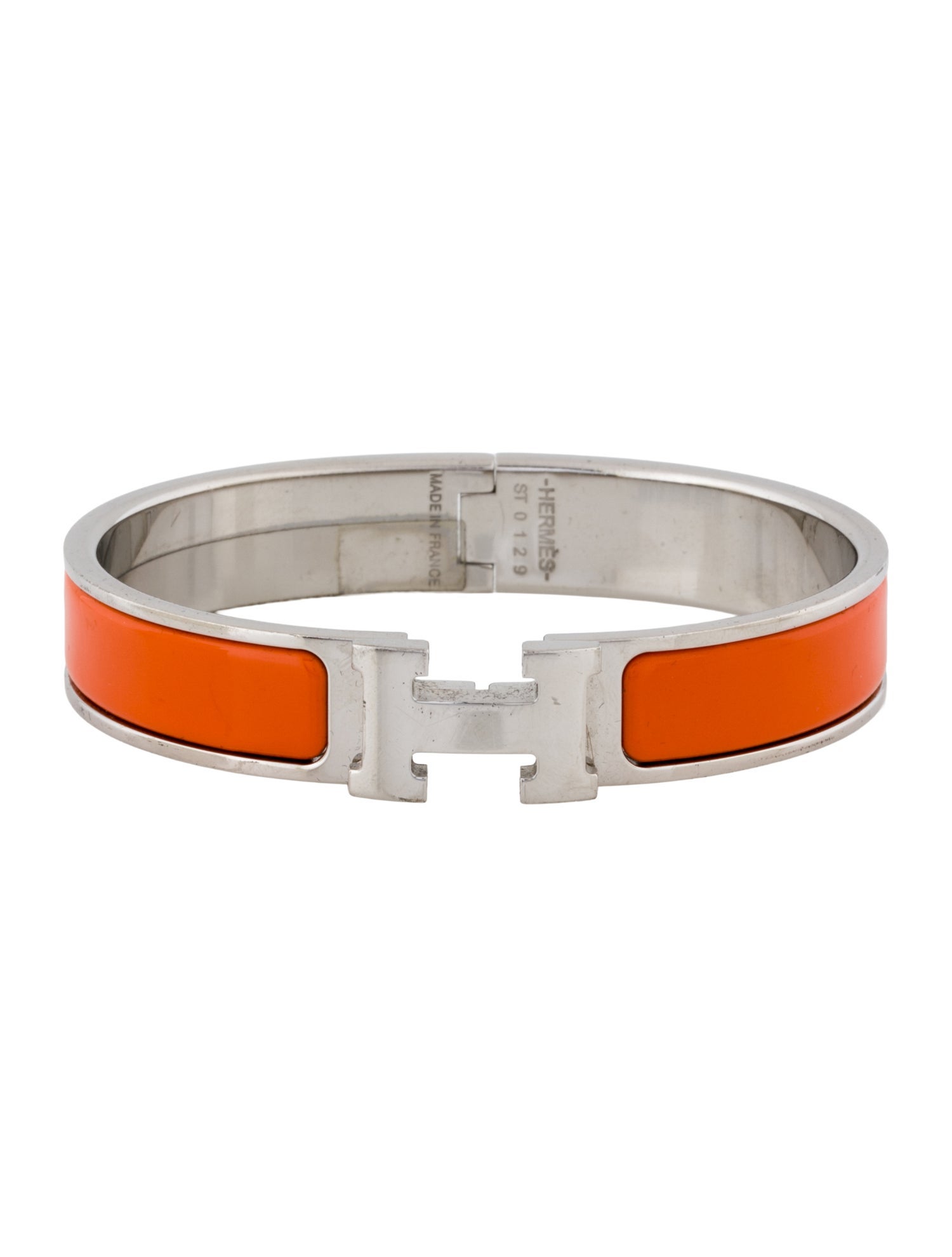 Hermès Clic H Enamel Bangle Bracelet