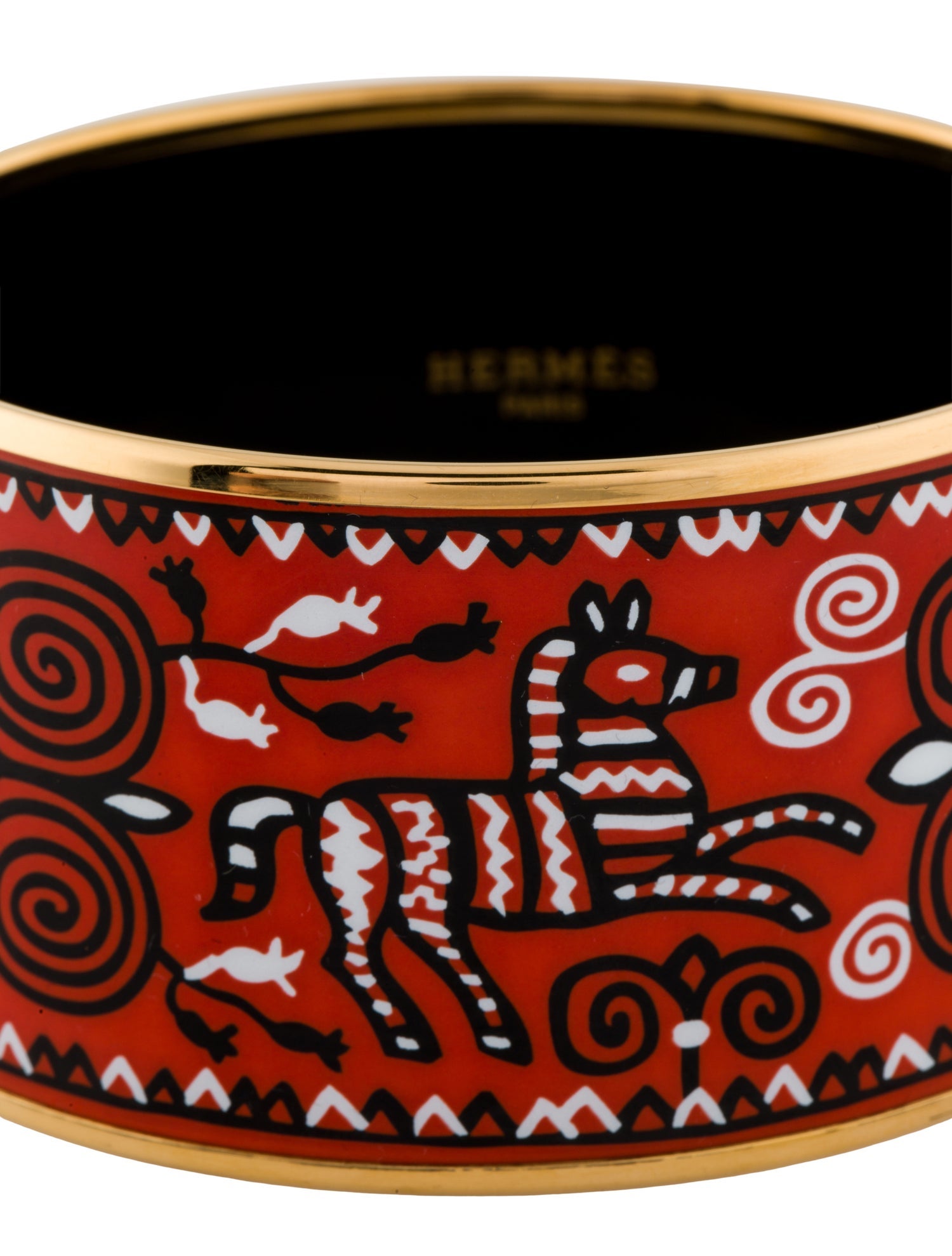 Enamel Extra Wide Bangle Bracelet