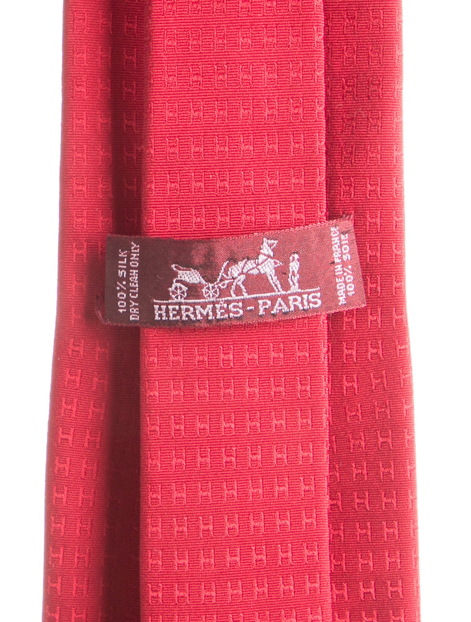 Hermès Pattern Print Silk Tie