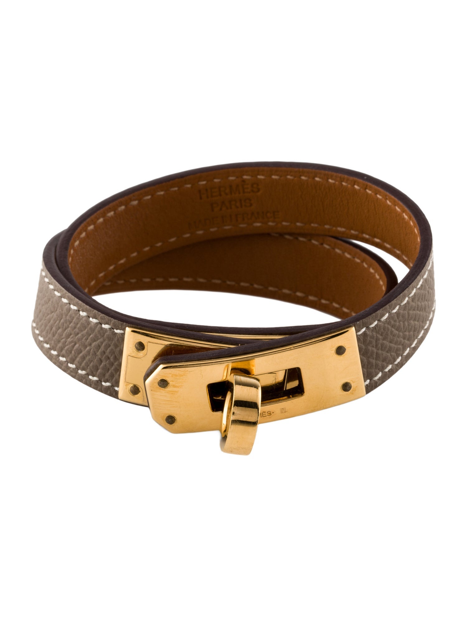 Hermès Leather Mini Kelly Double Tour Bracelet