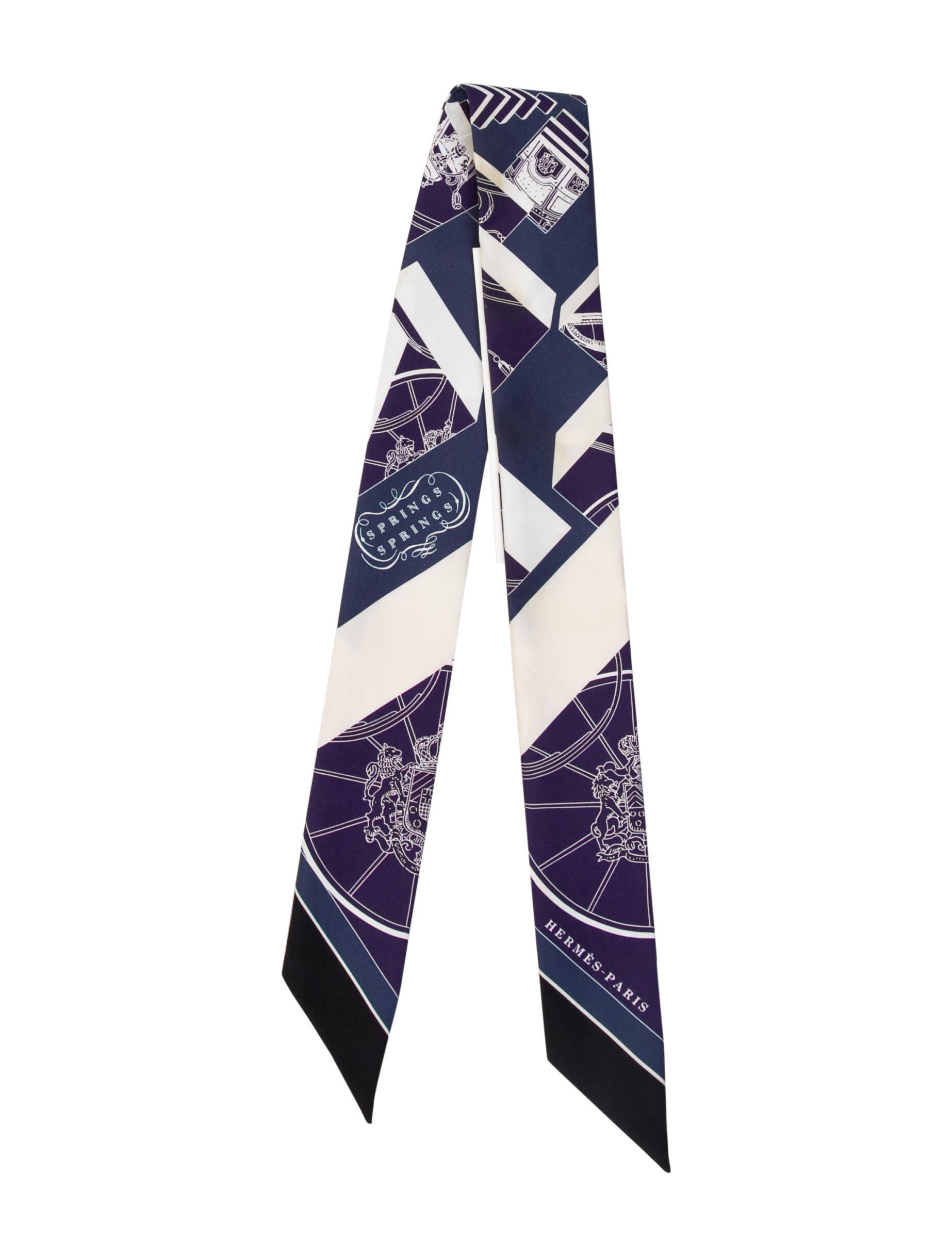 Hermès Springs Springs Silk Twilly Scarf