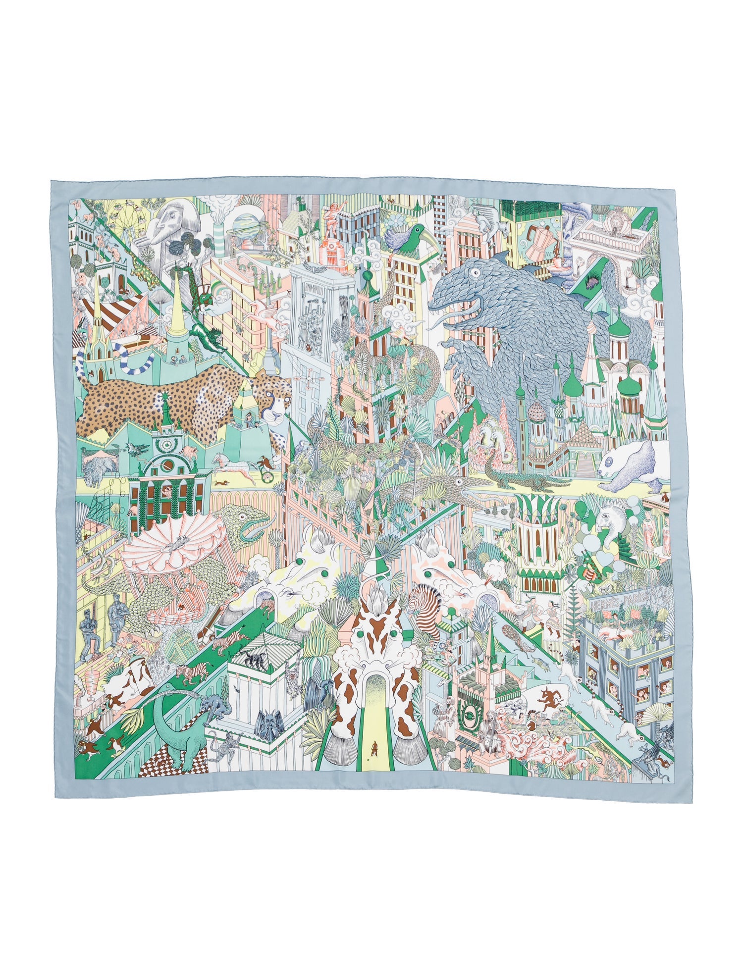 Hermès Animapolis Silk Shawl