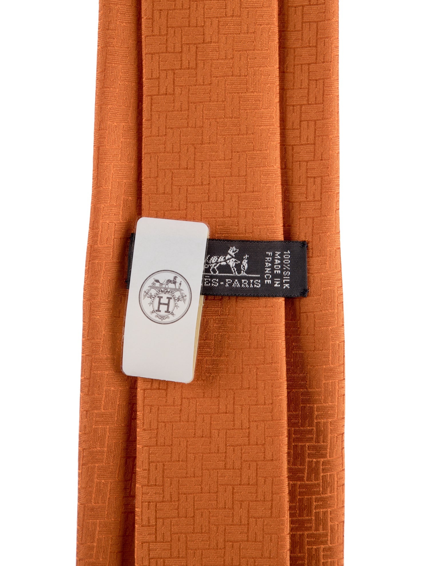 Hermès Pattern Print Silk Tie w/Tags