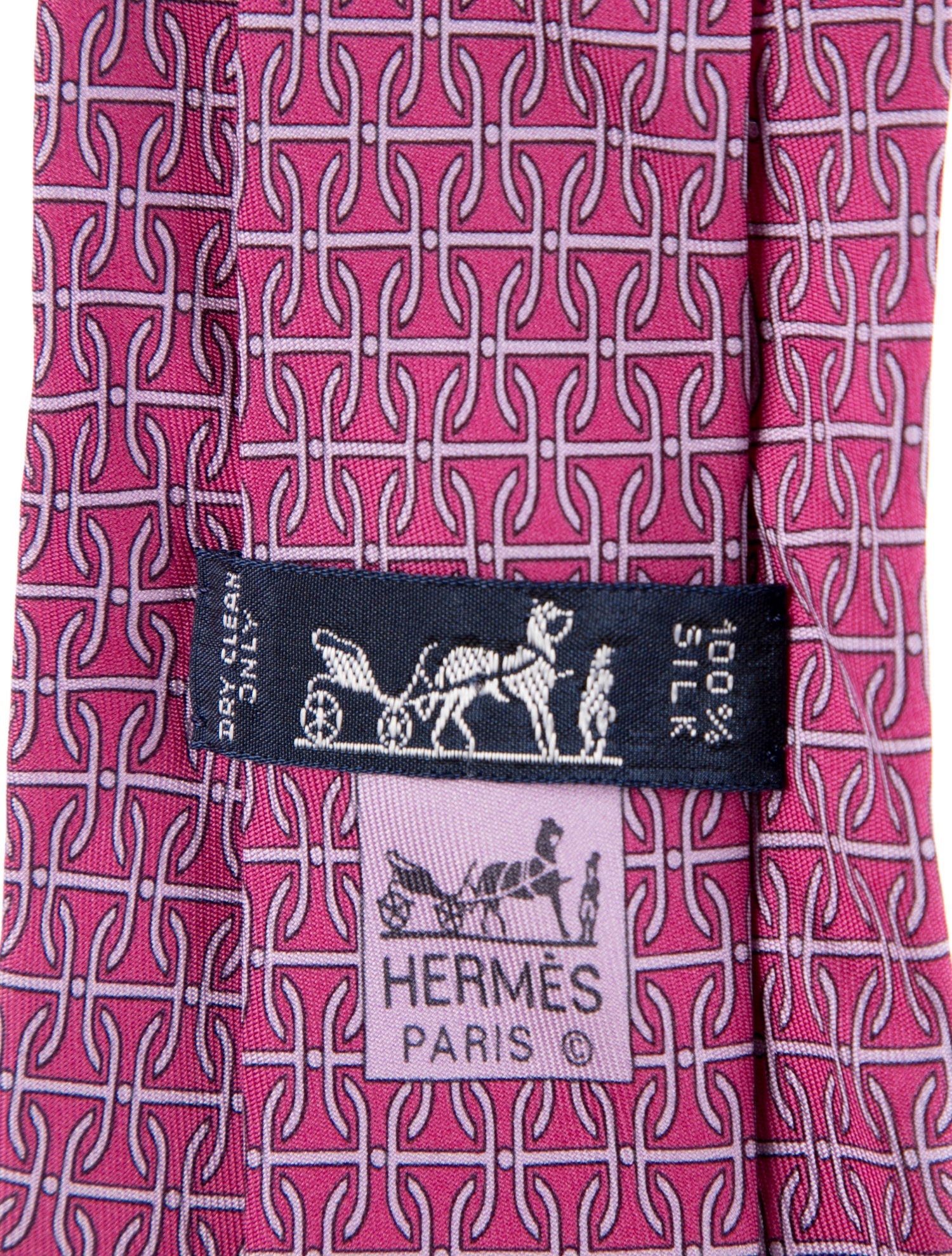 Hermès Pattern Print Silk Tie