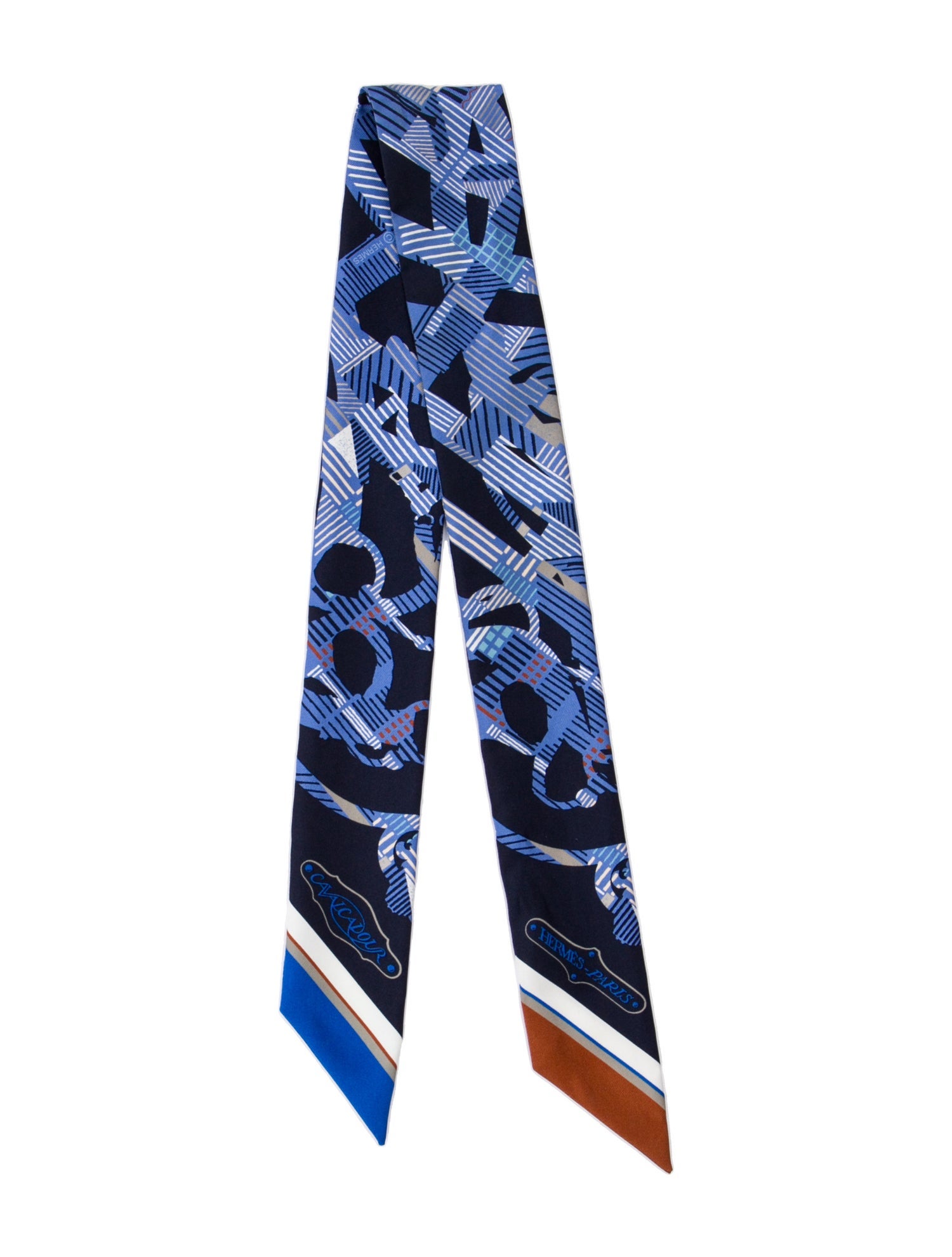 Hermès Cavalcadour Morning Silk Twilly Scarf