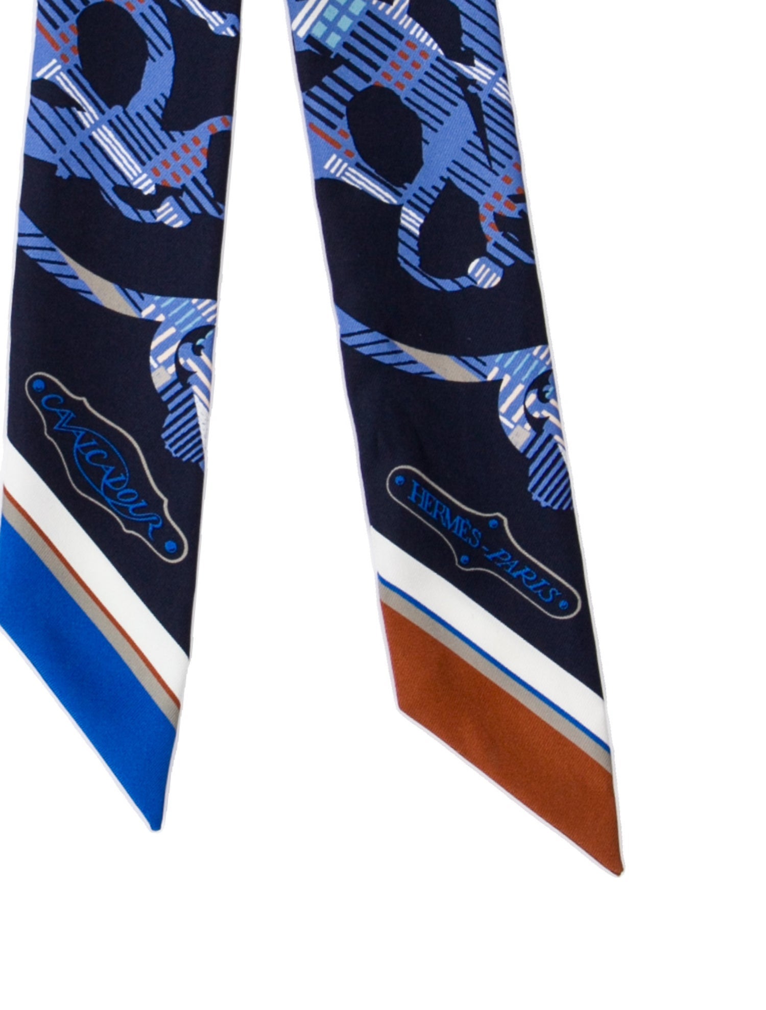 Hermès Cavalcadour Morning Silk Twilly Scarf