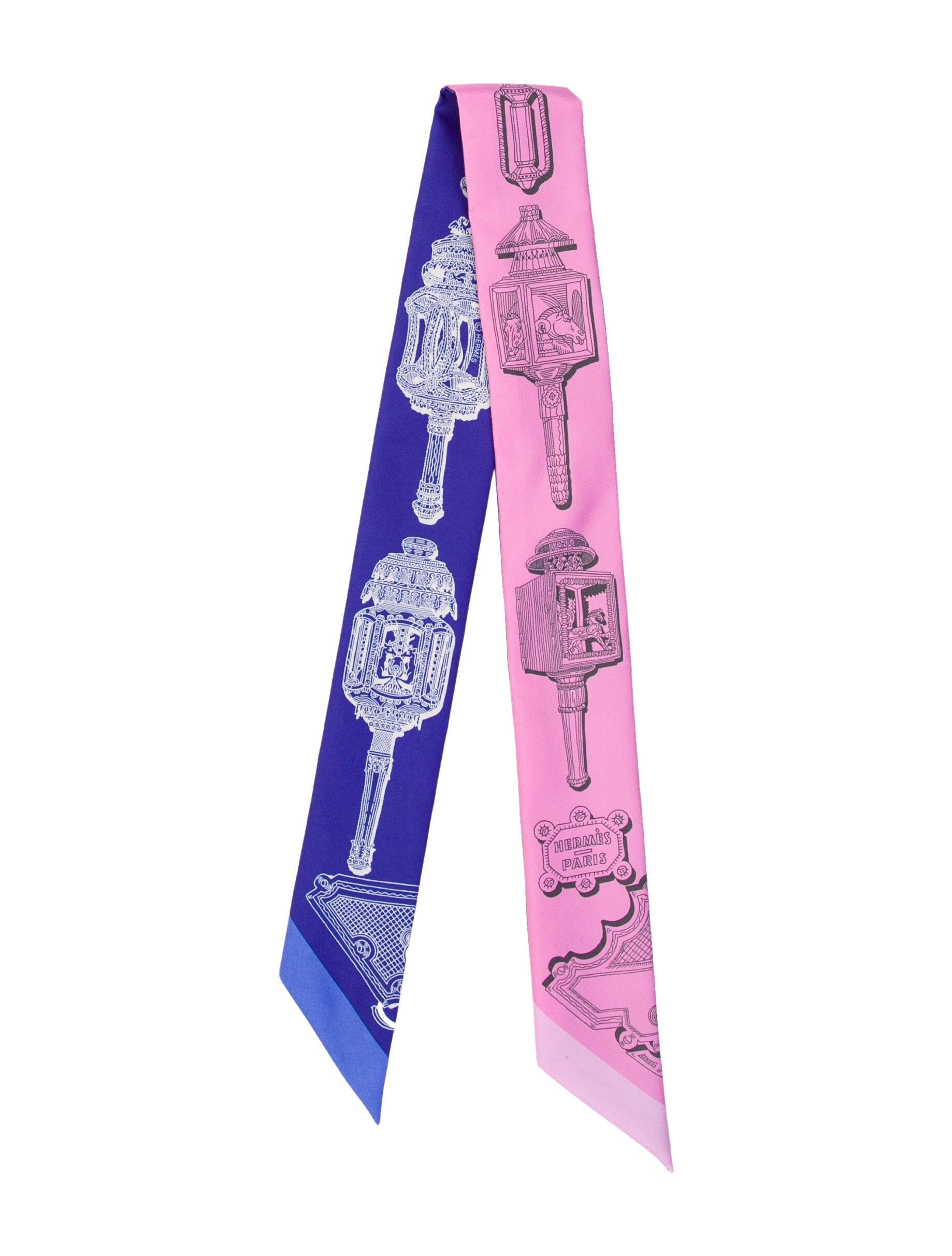 Hermès Merveilleuses Lanternes Silk Twilly Scarf