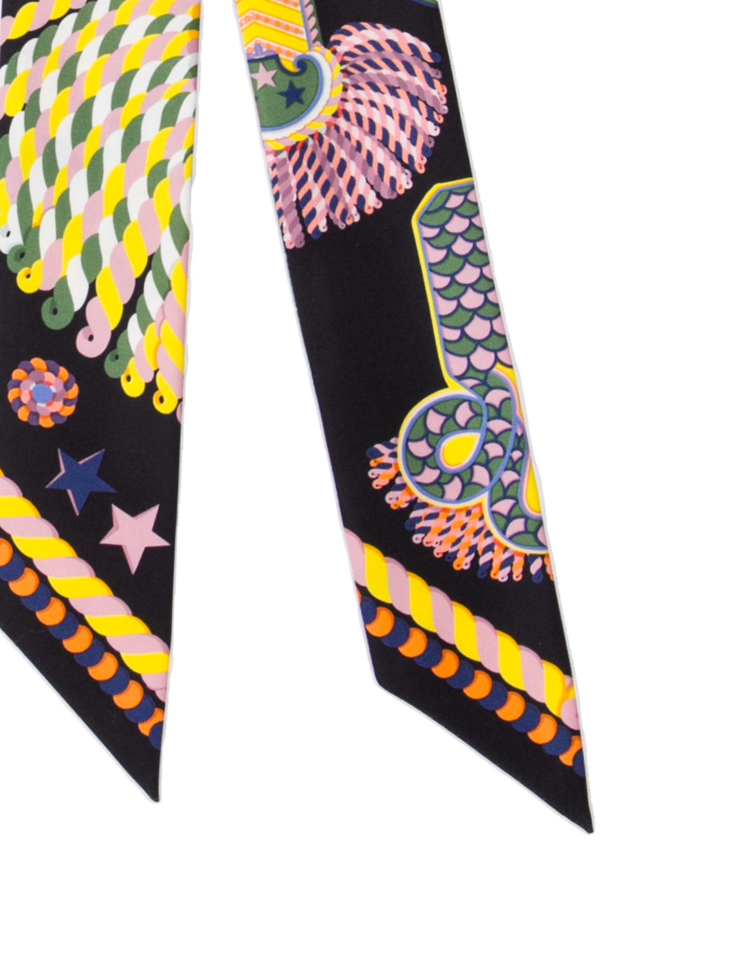 Hermès Epaulettes De Gala Silk Twilly Scarf