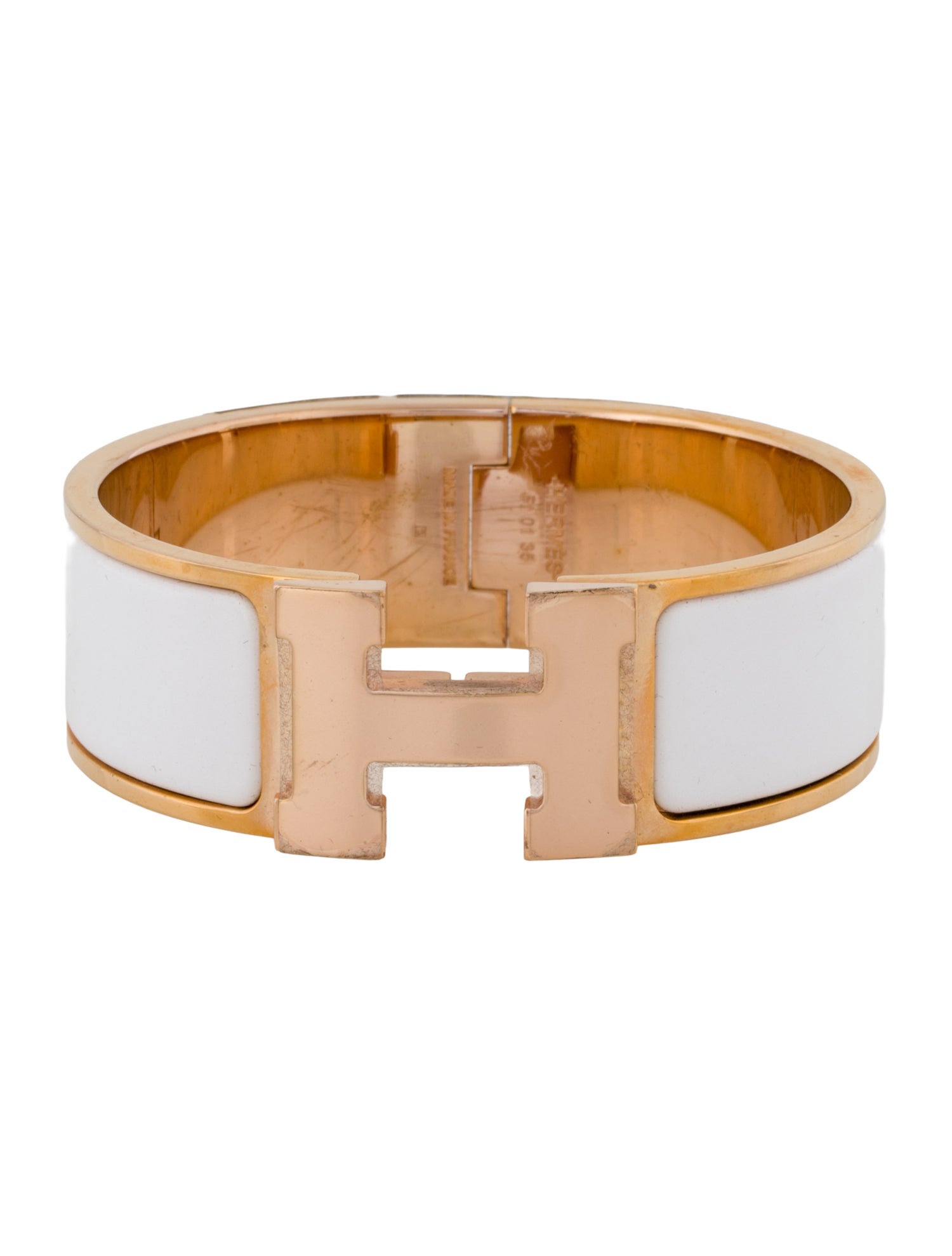 Hermès Clic Clac H Enamel Bangle Bracelet