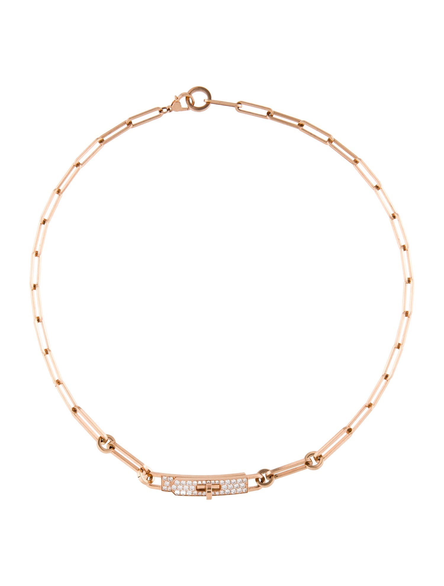 Hermès 18K Diamond Kelly Chaine Double Bracelet, Small Model, Convertible Choker