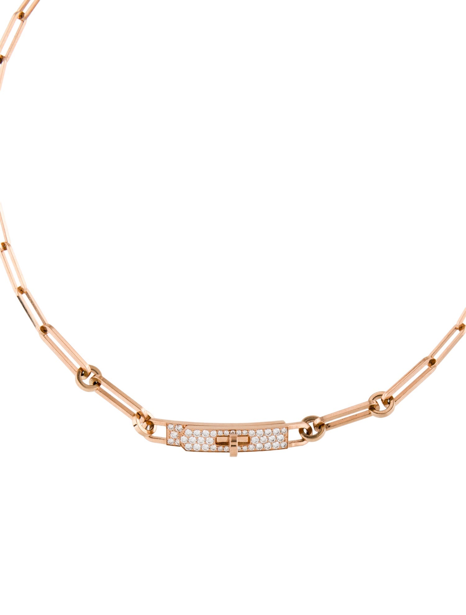 Hermès 18K Diamond Kelly Chaine Double Bracelet, Small Model, Convertible Choker