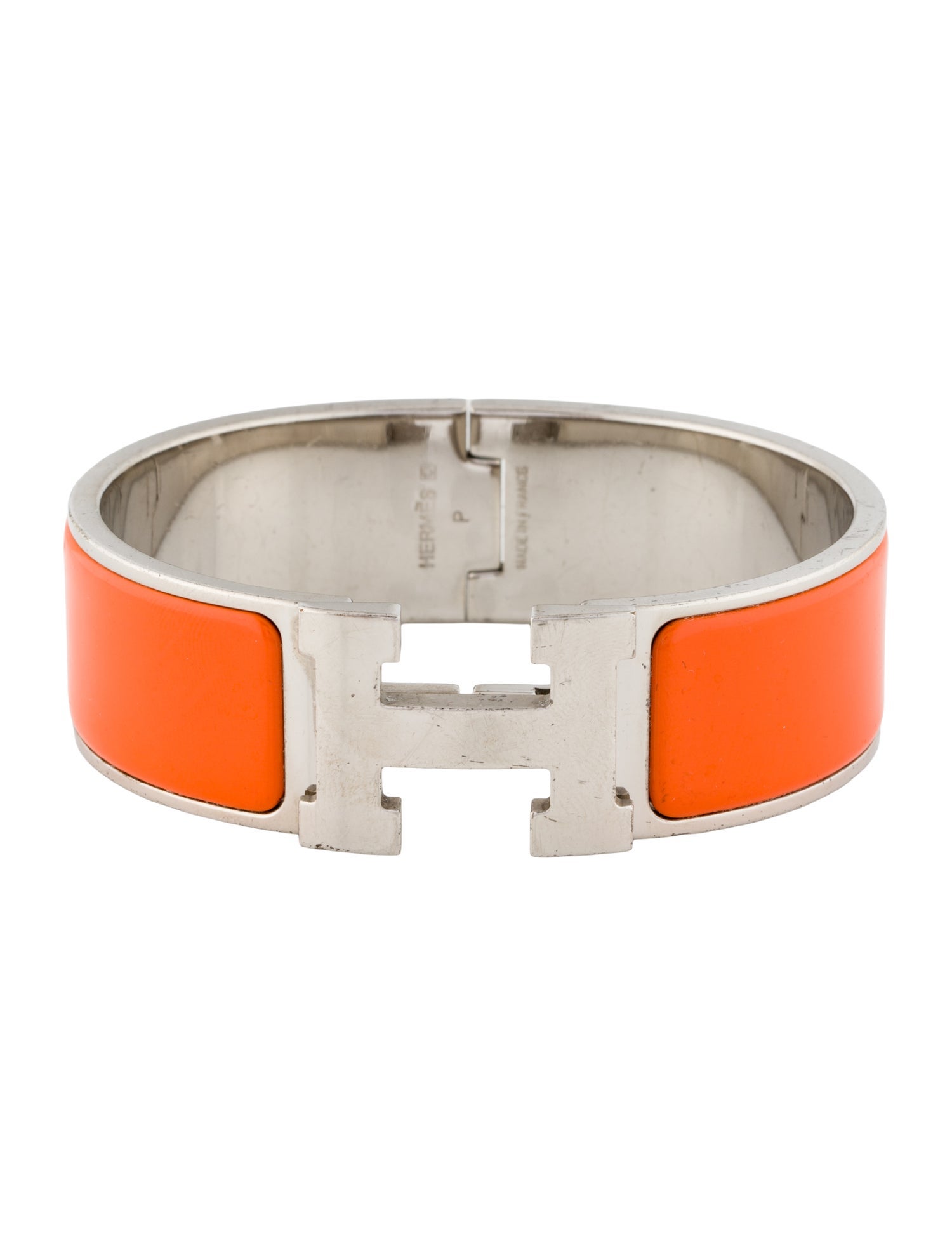Hermès Enamel Clic Clac H Bangle Bracelet