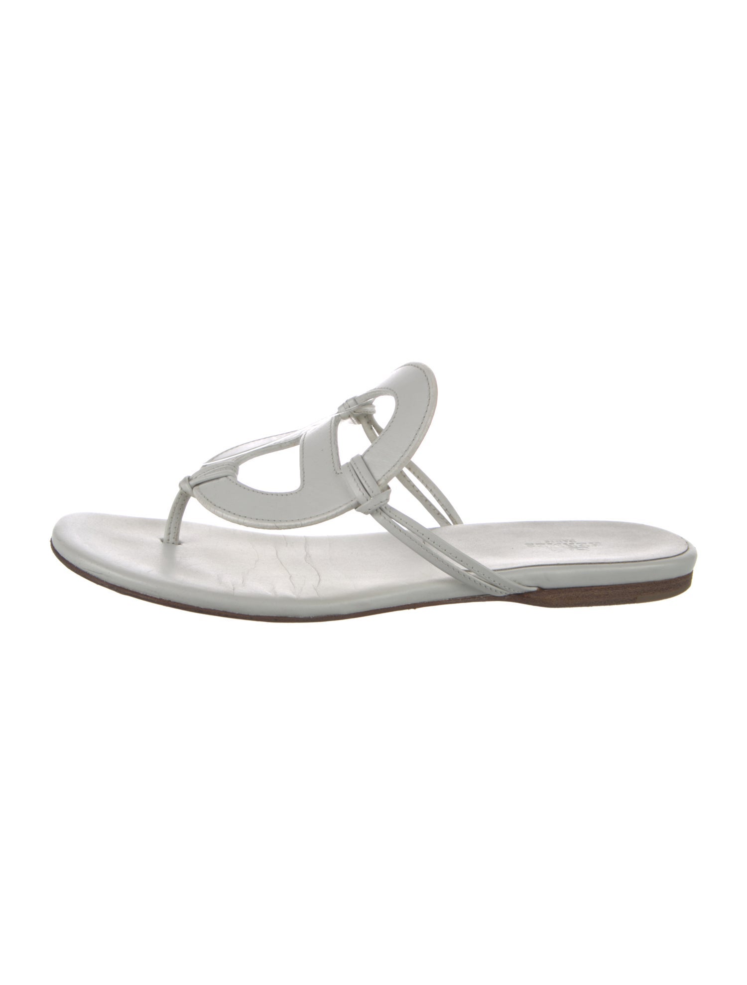 Hermès Chaîne d'Ancre Insignia Leather Flip Flops