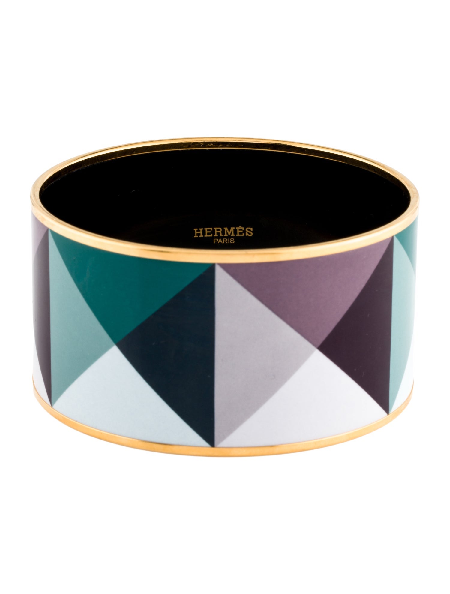 Hermès Enamel Extra Wide Bangle Bracelet