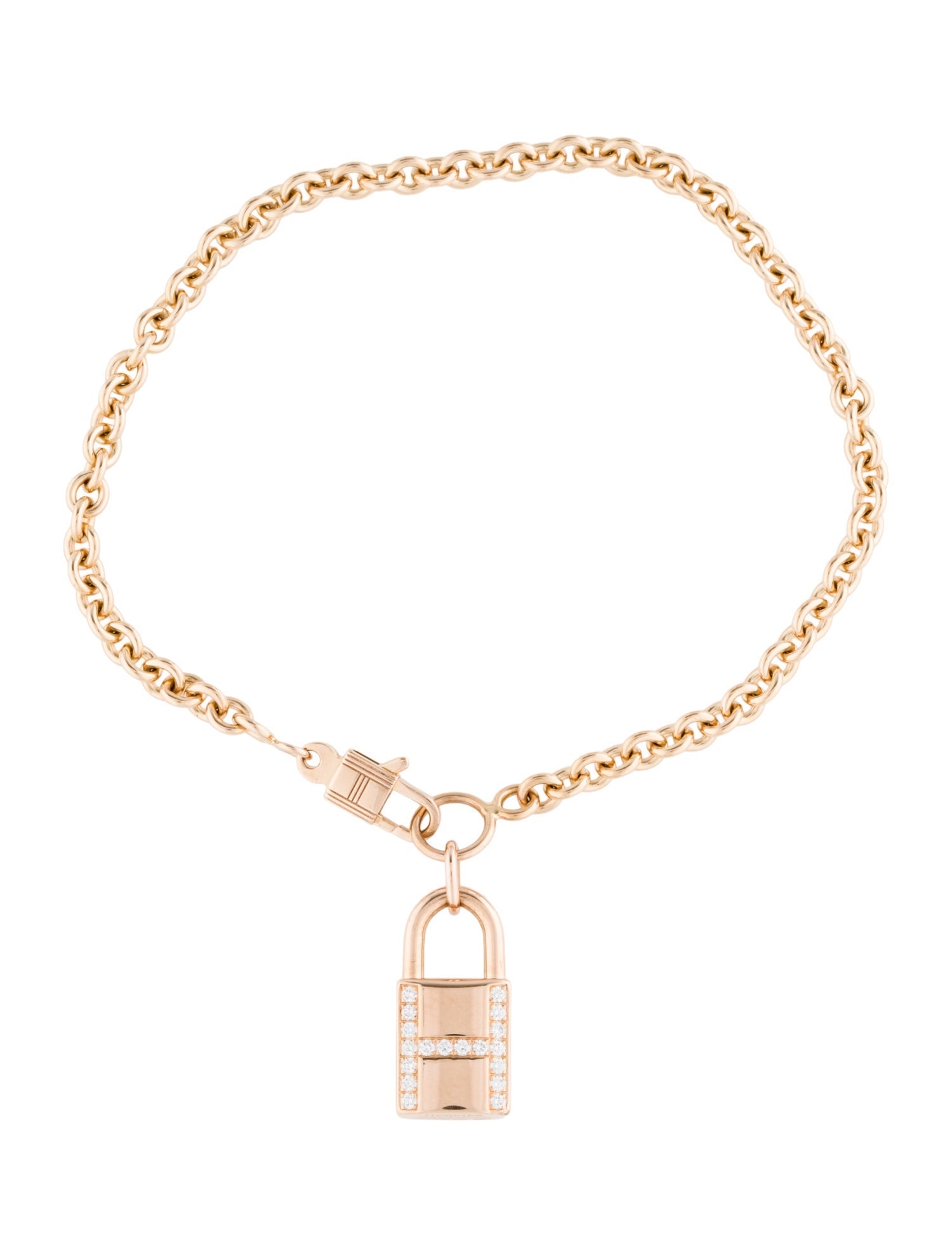 Hermès 18K Diamond Kelly Cadenas Bracelet