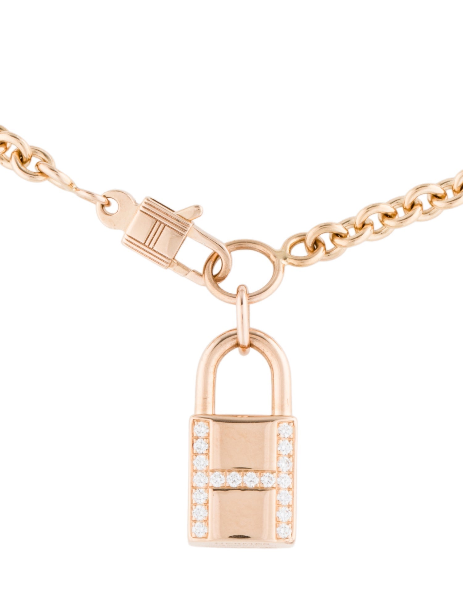 Hermès 18K Diamond Kelly Cadenas Bracelet