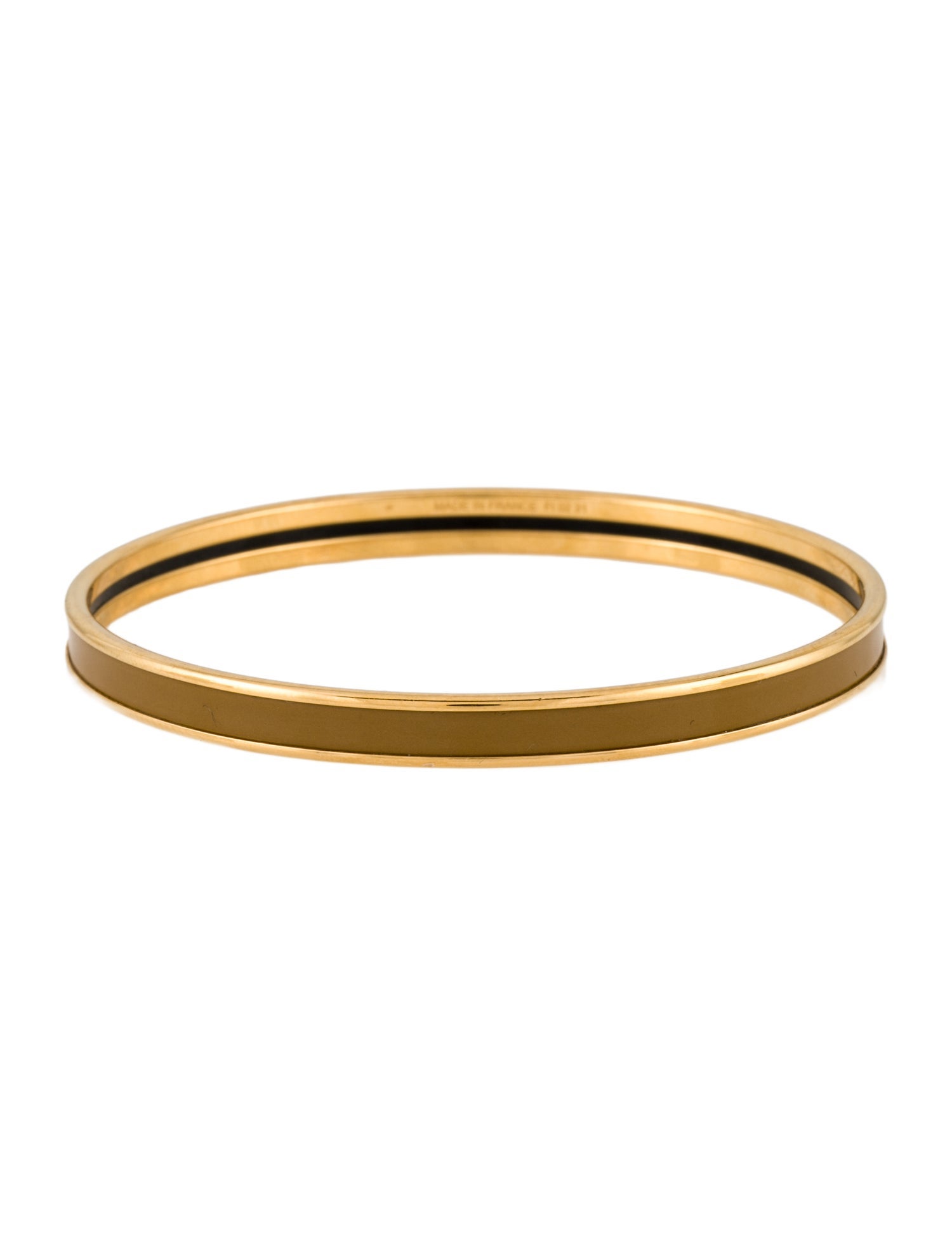 Hermès Enamel Extra Narrow Uni Bangle Bracelet