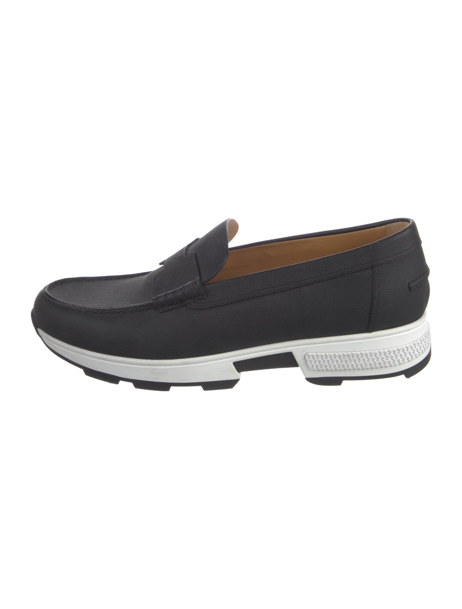 Hermès H Logo Leather Loafers