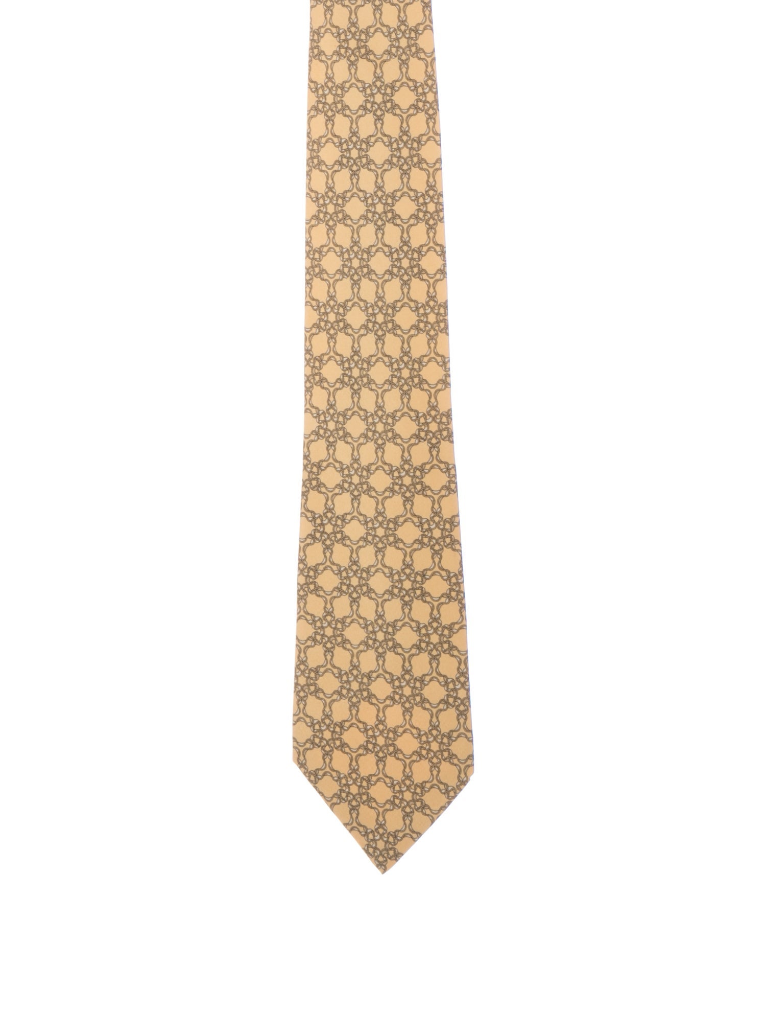 Hermès Pattern Print Silk Tie