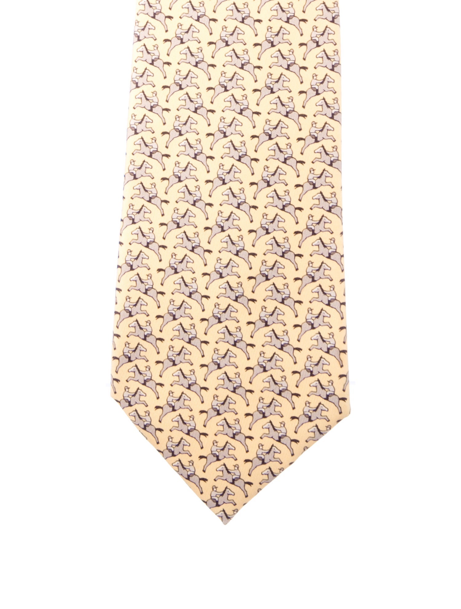 Hermès Pattern Print Silk Tie