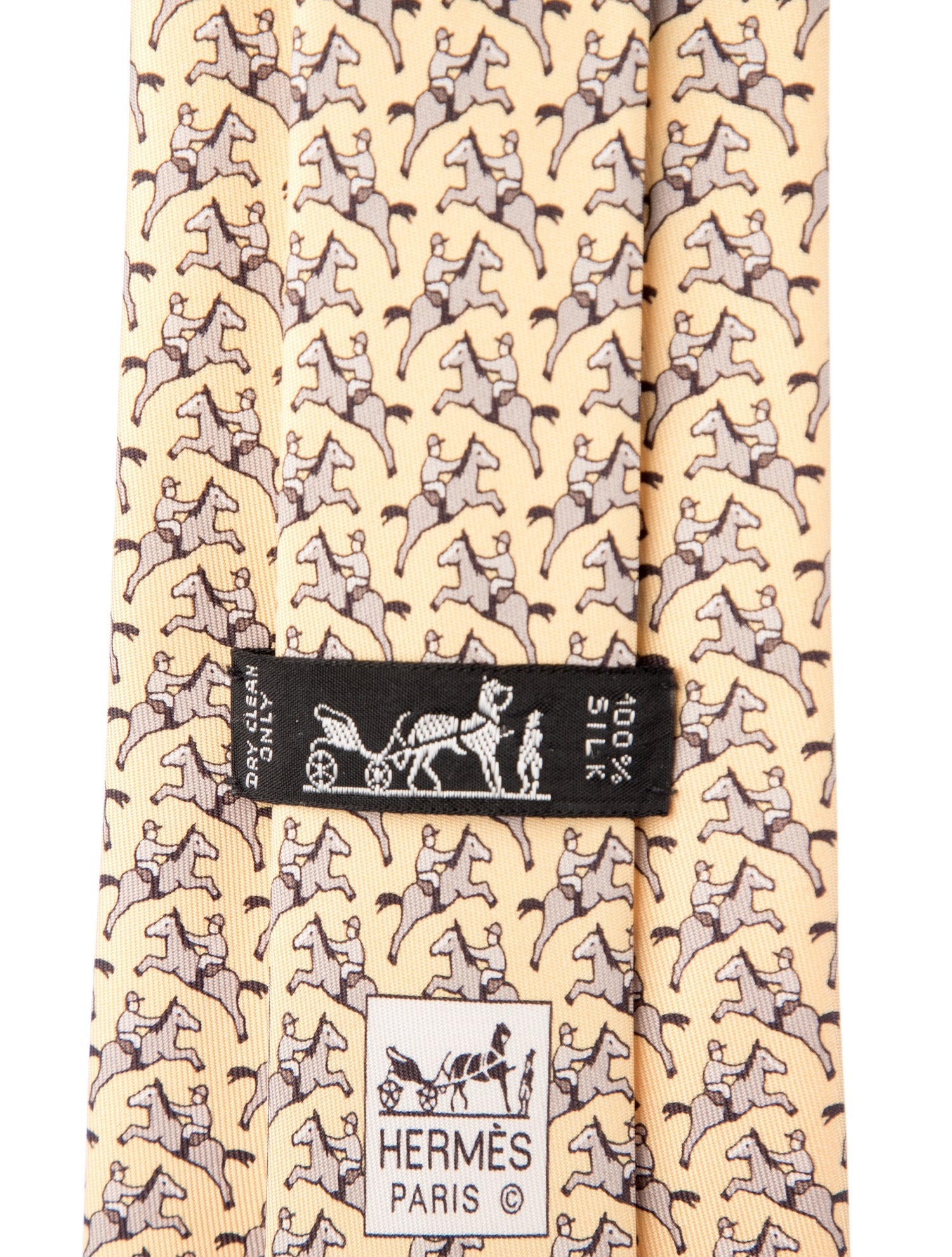 Hermès Pattern Print Silk Tie