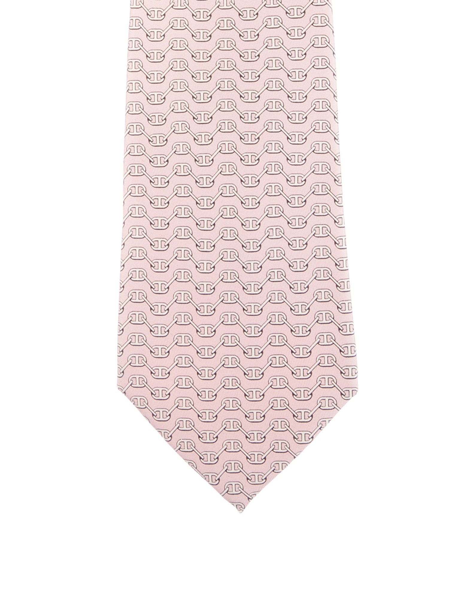 Hermès Pattern Print Silk Tie