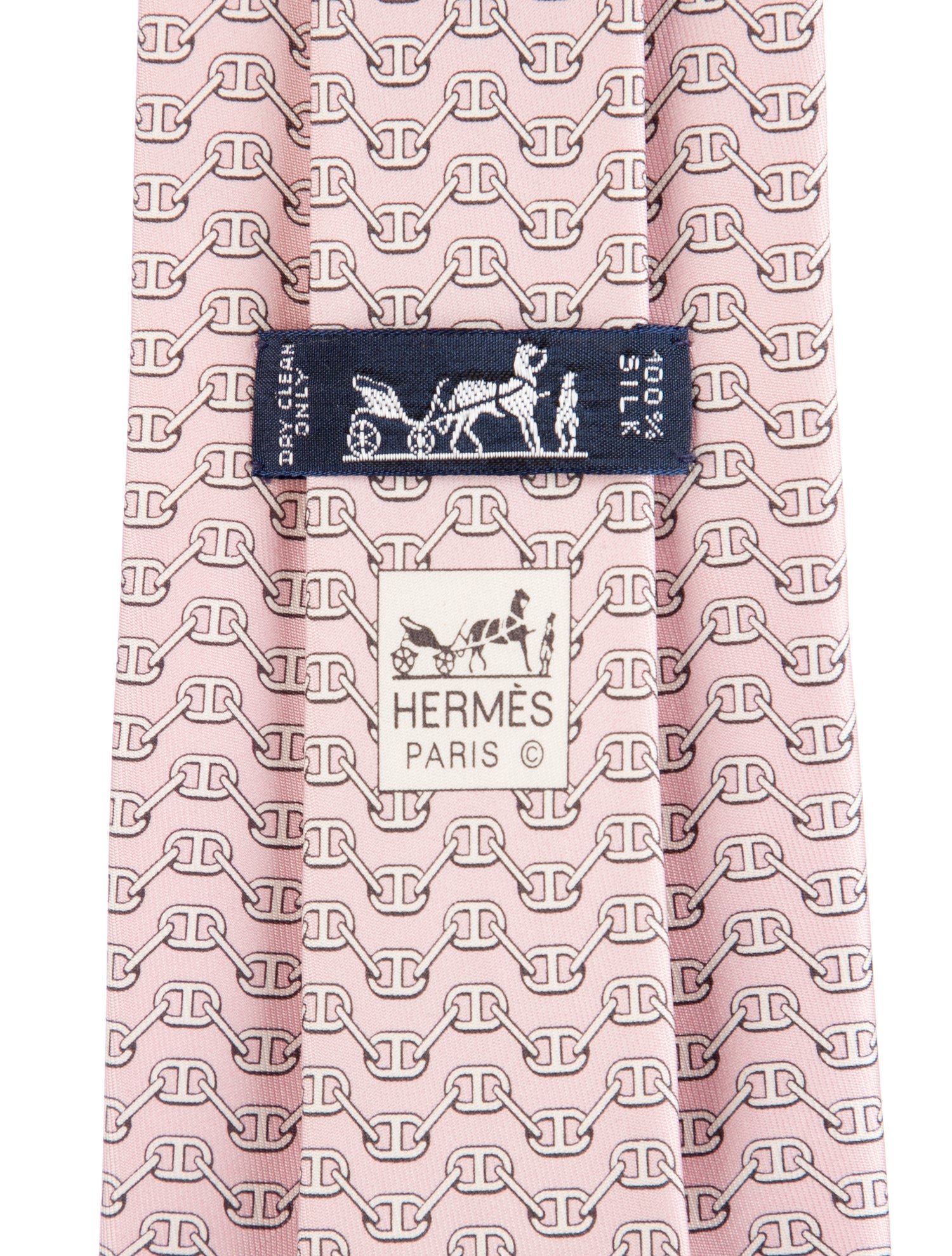 Hermès Pattern Print Silk Tie