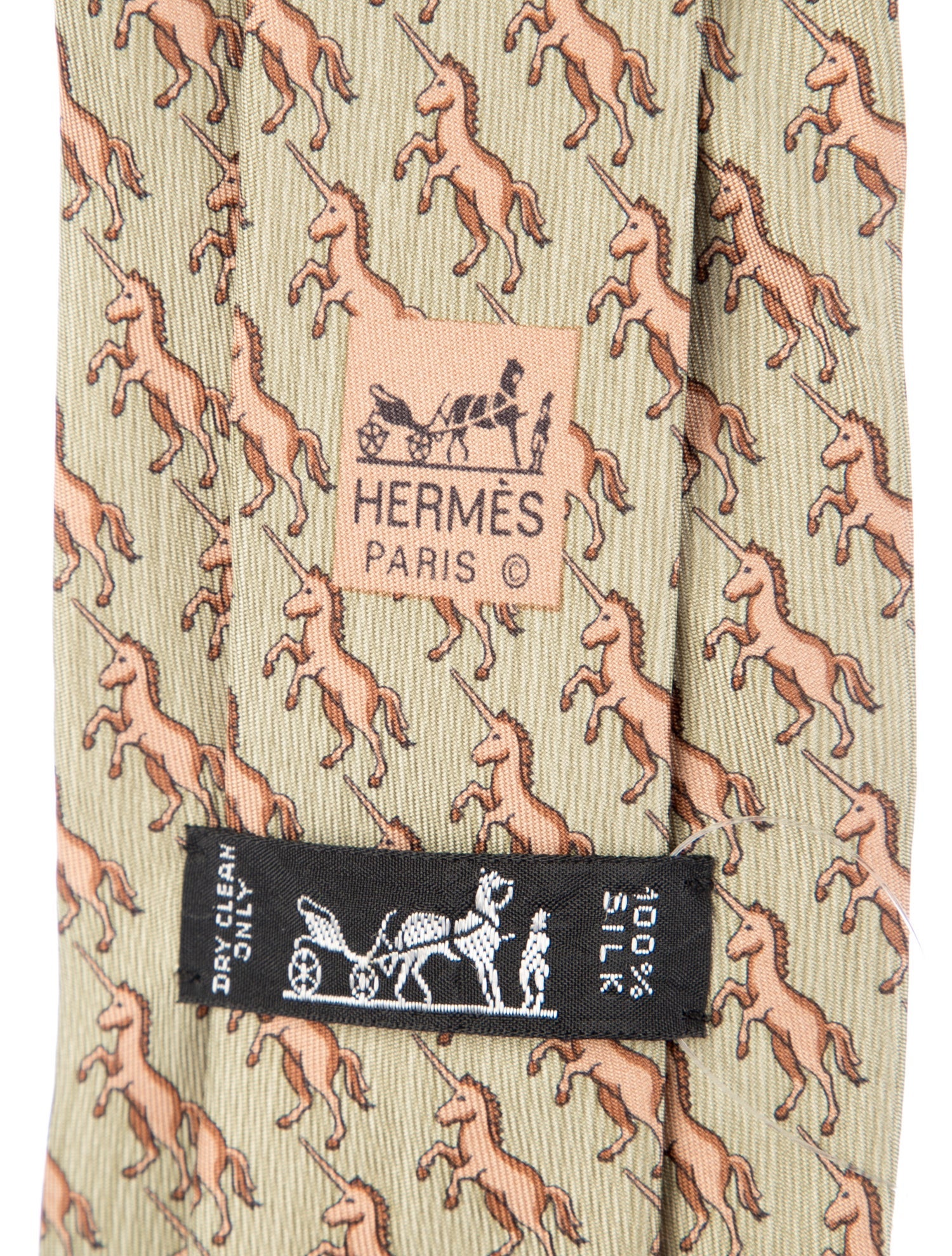 Hermès Silk Printed Tie