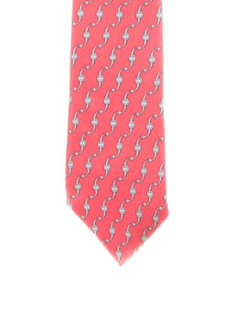 Red Pattern Printed Tie