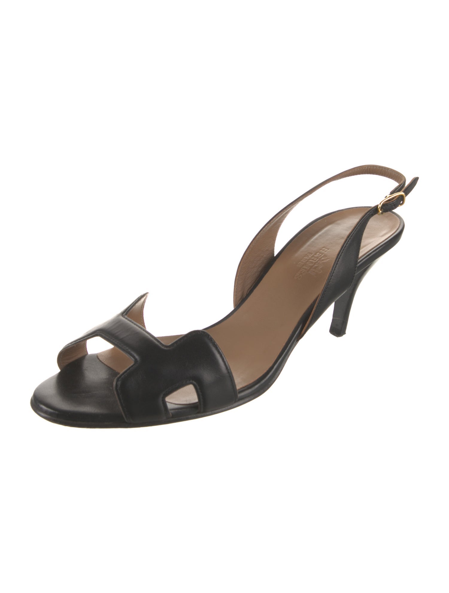Hermès Night 70 H Logo Slingback Sandals