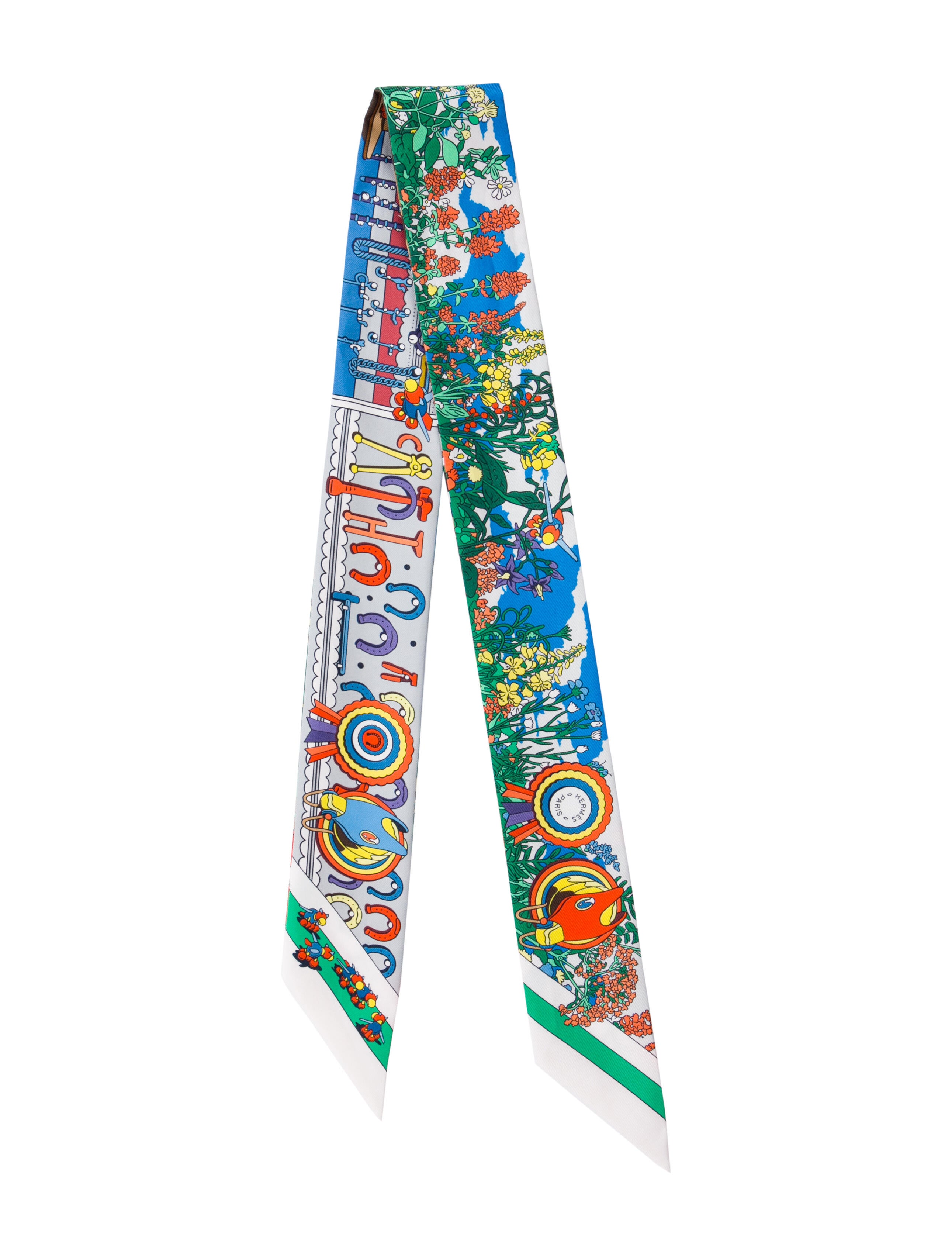 Hermès Pony Pit Stop Silk Twilly Scarf