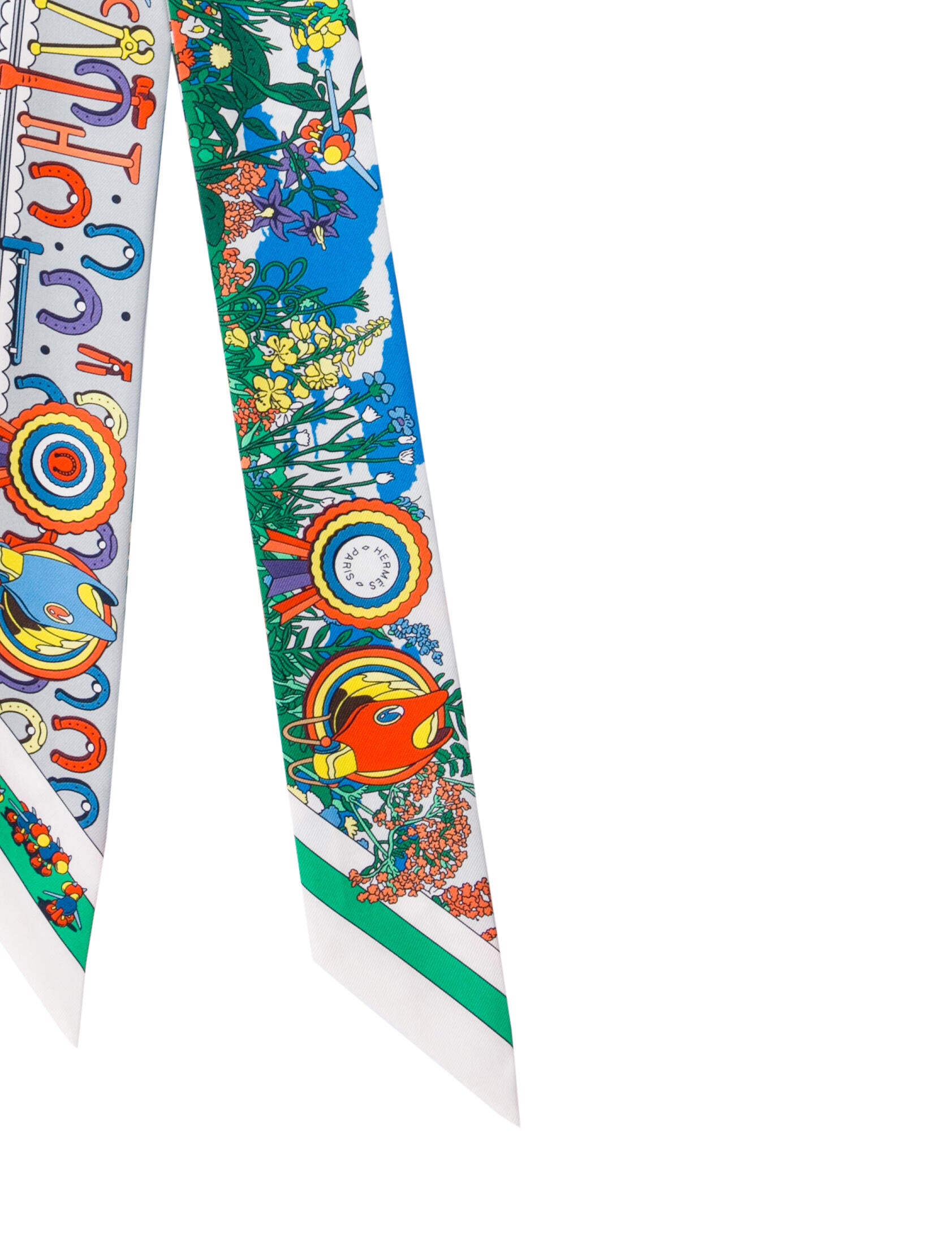 Hermès Pony Pit Stop Silk Twilly Scarf