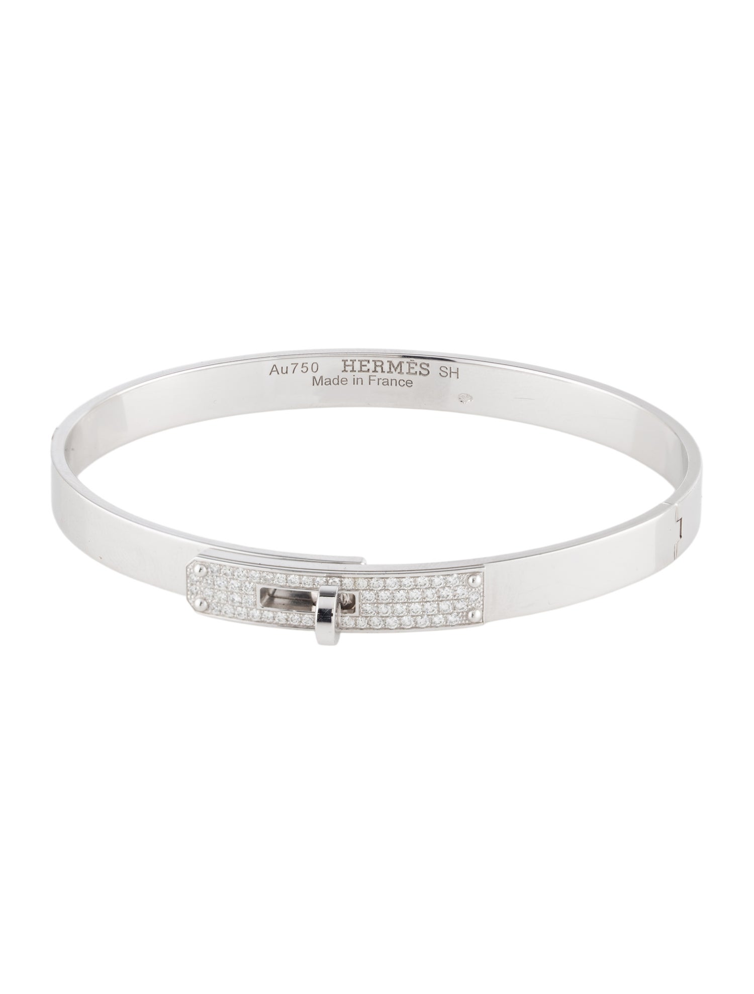 Hermès 18K Diamond Kelly Bracelet, Small Model