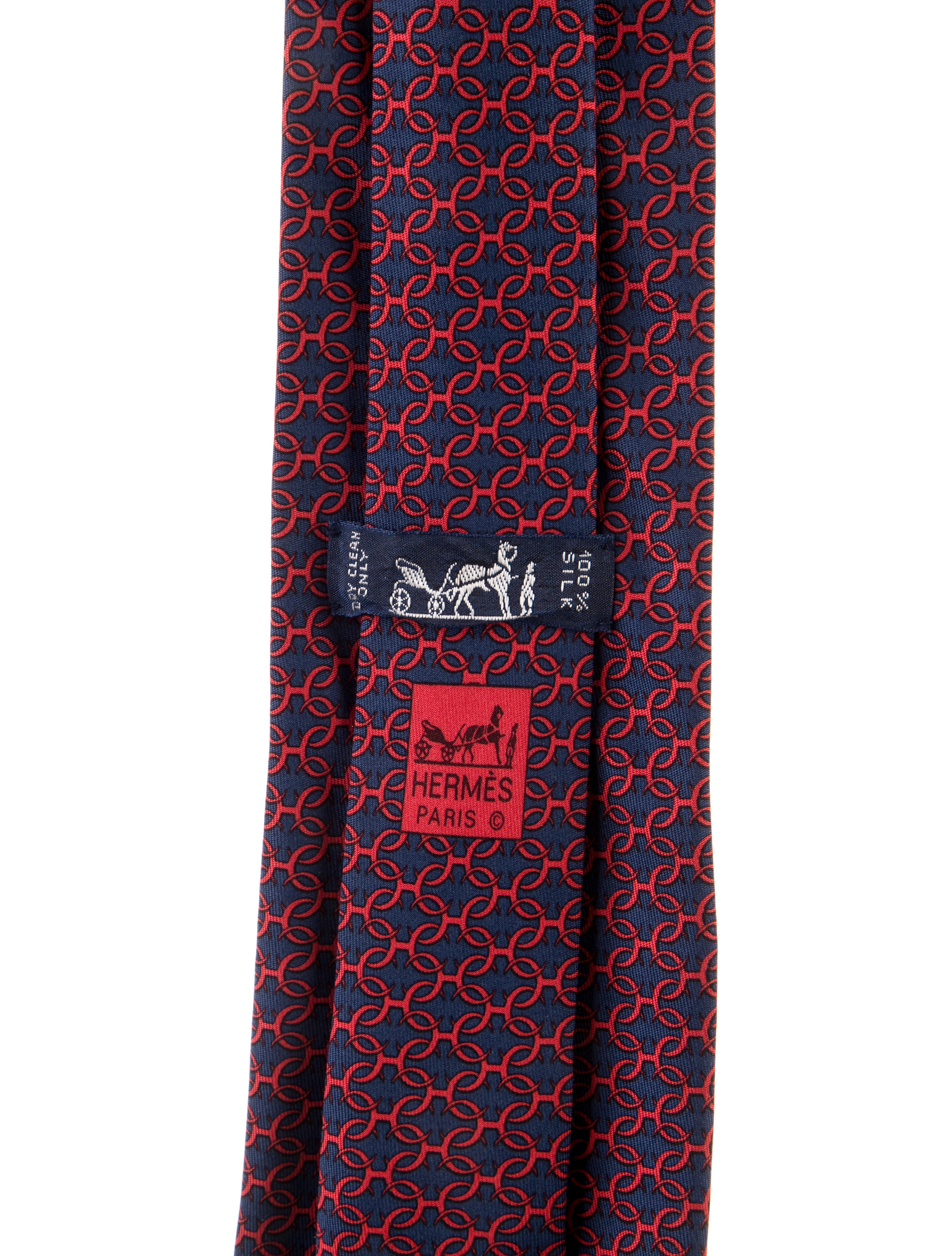 Hermès Silk Pattern Print Tie