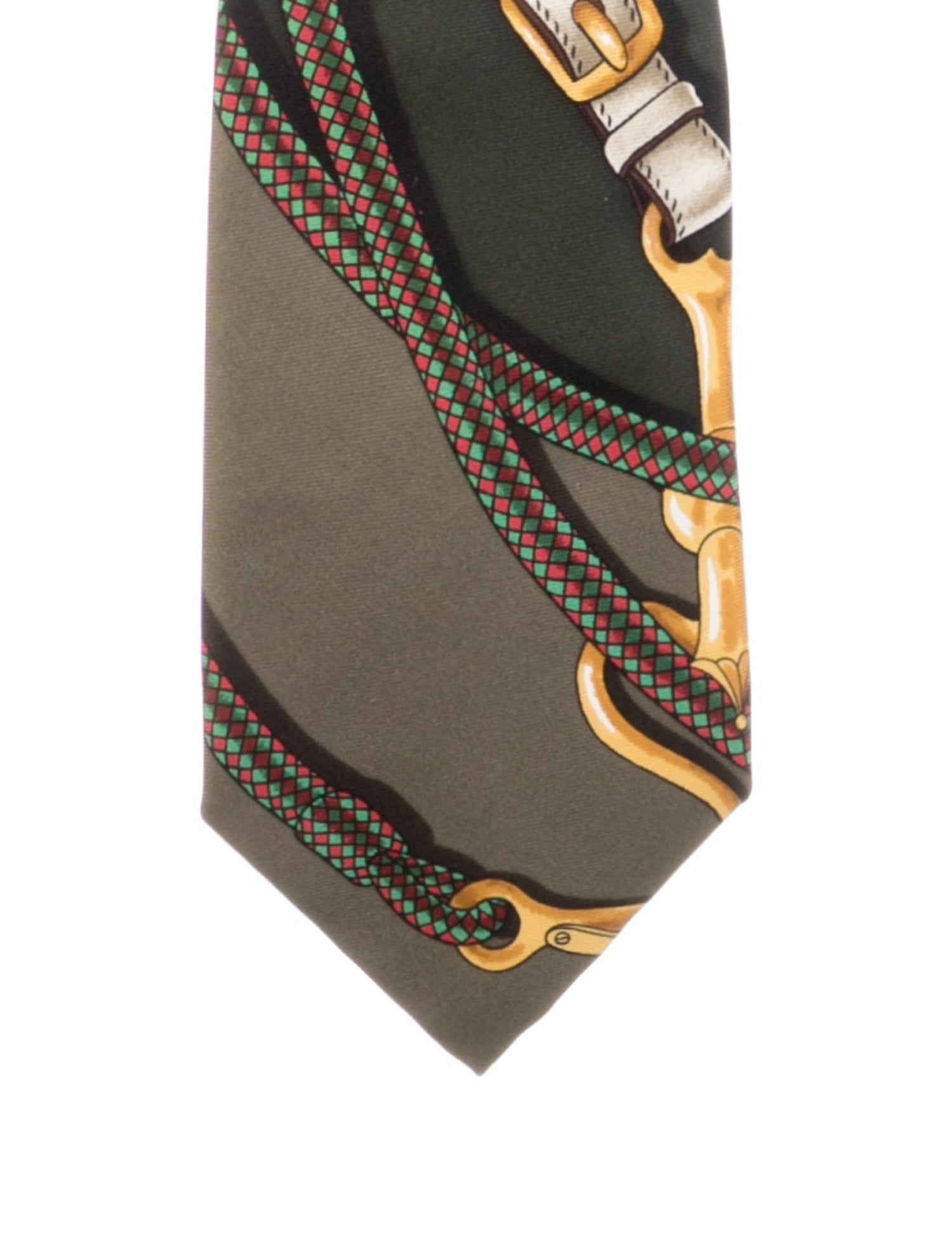 Hermès Pattern Print Silk Tie