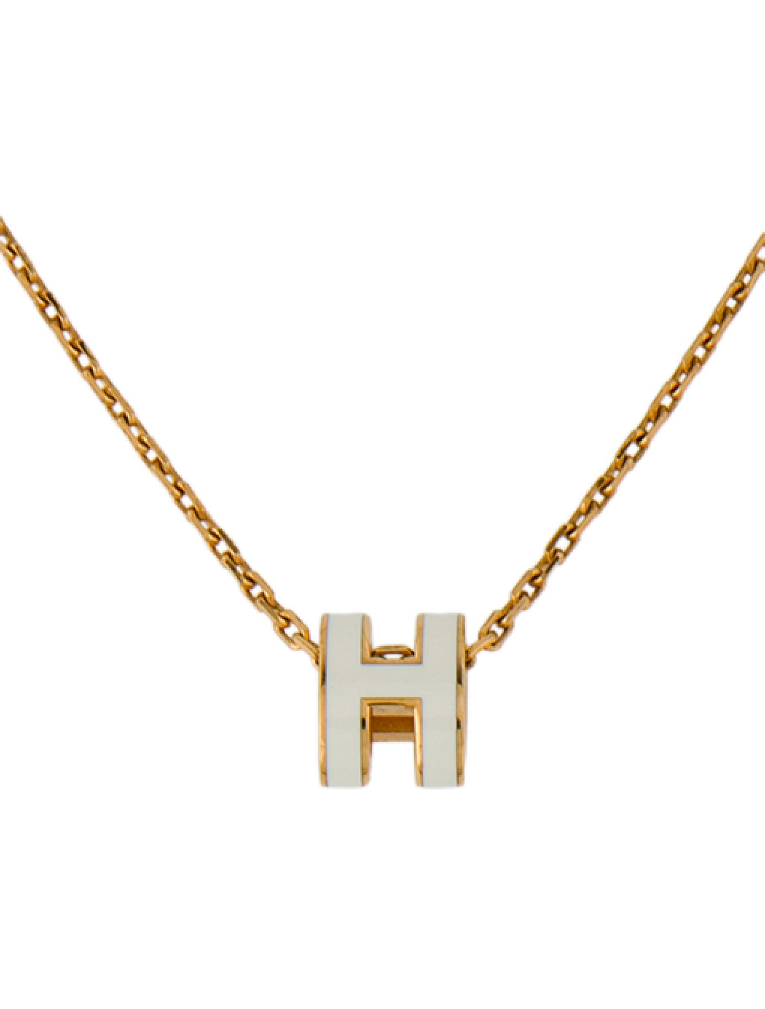 Hermès Enamel Mini Pop H Pendant Necklace