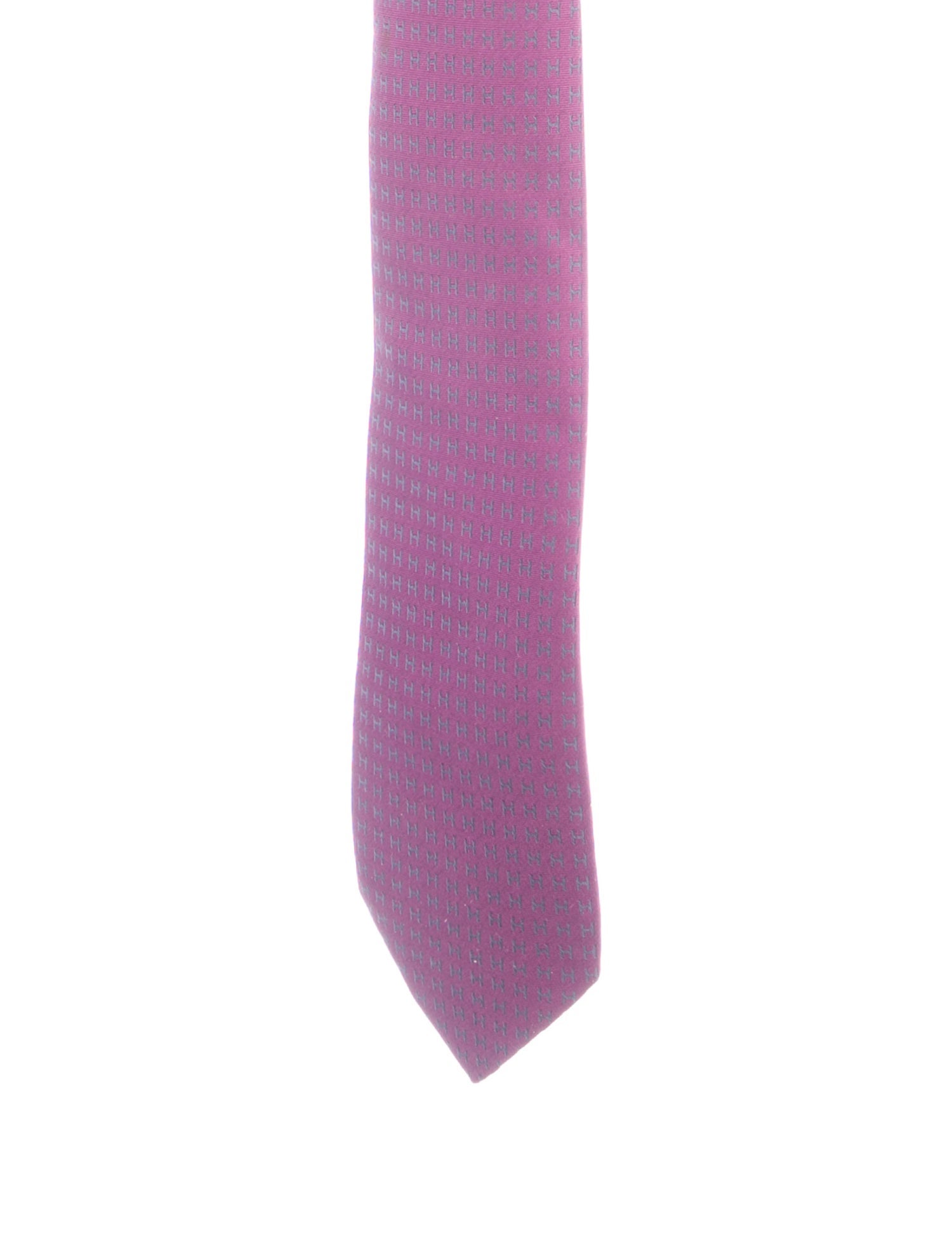 Hermès Pattern Print Silk Tie