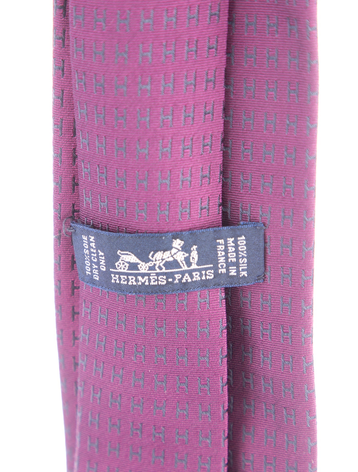 Hermès Pattern Print Silk Tie