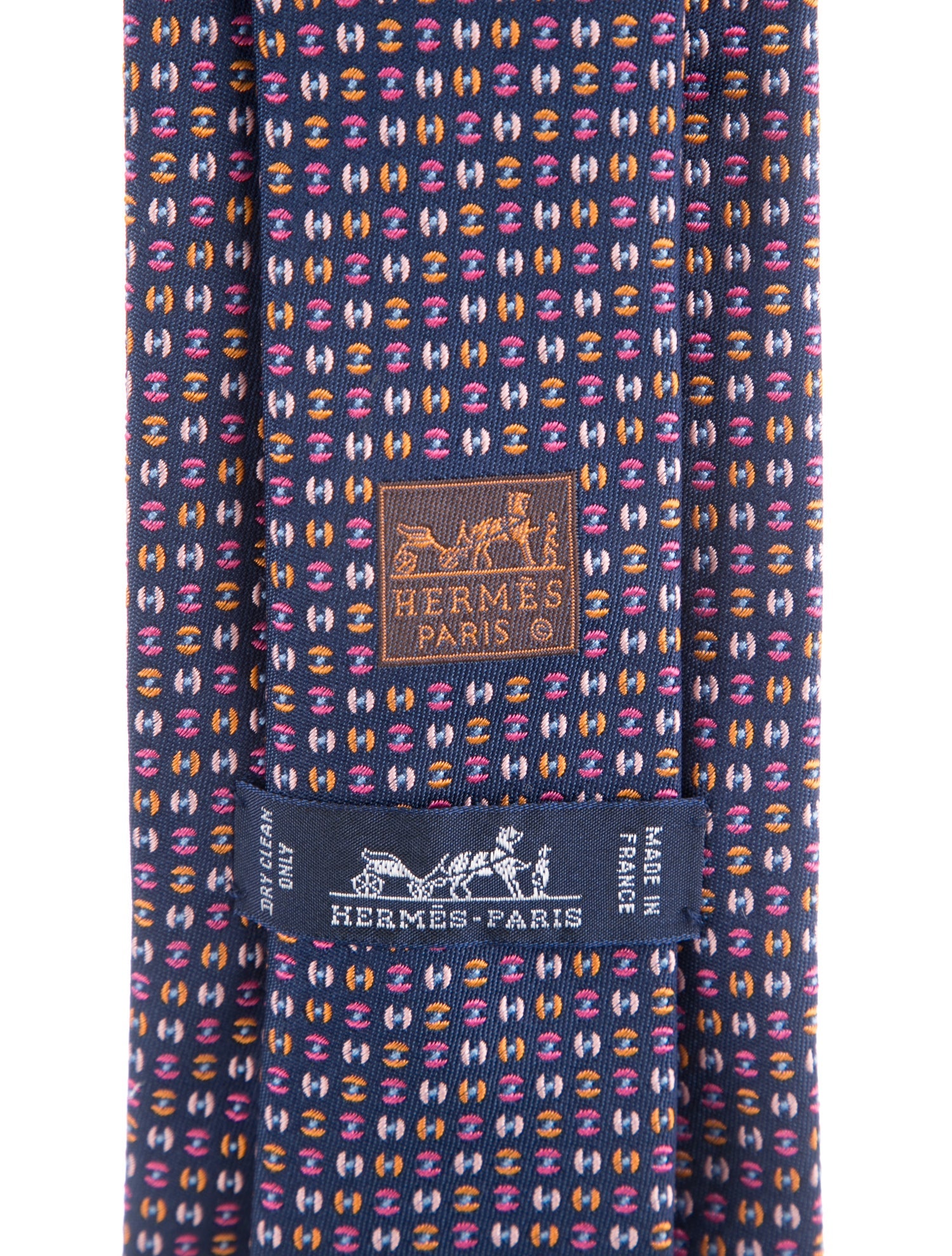 Hermès Pattern Print Silk Tie
