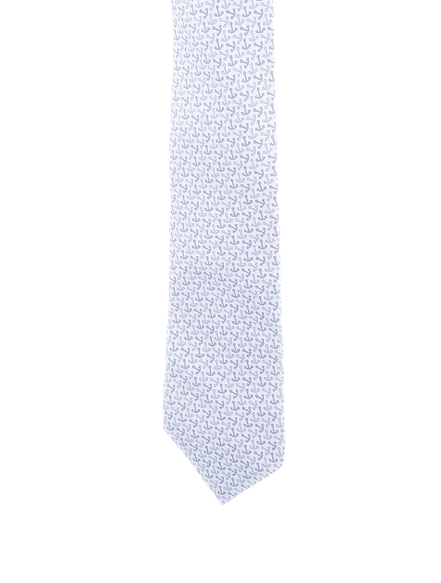 Hermès Pattern Print Silk Tie